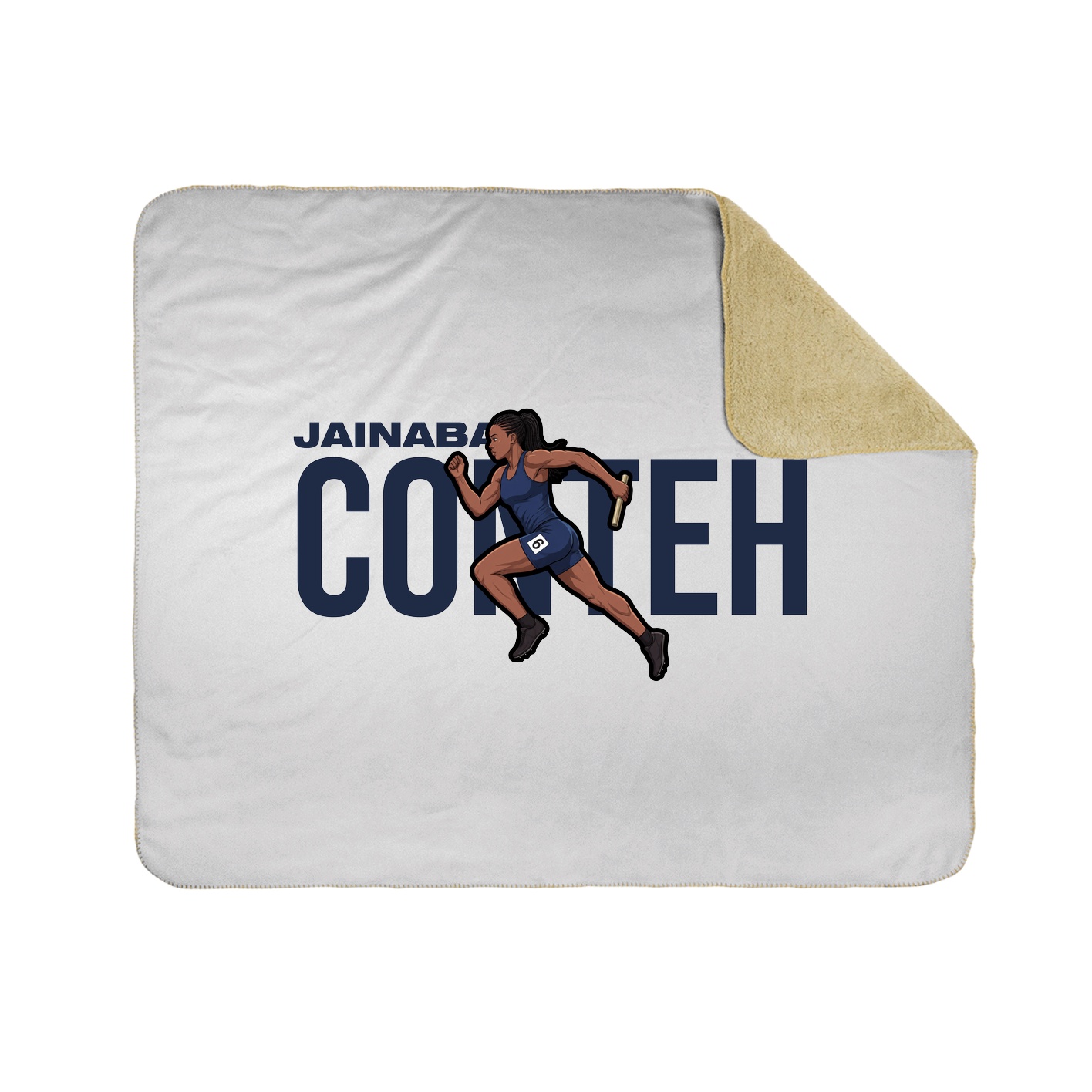 Throw Blanket — Player Name in White