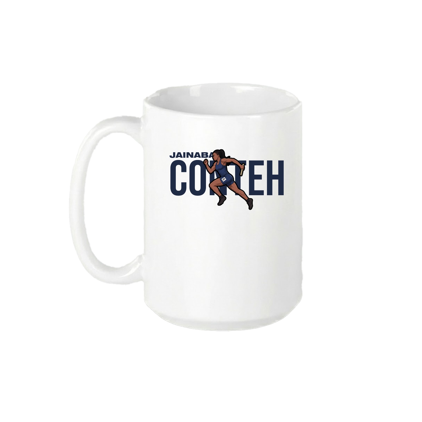 15oz Coffee Mug — Player Name in White