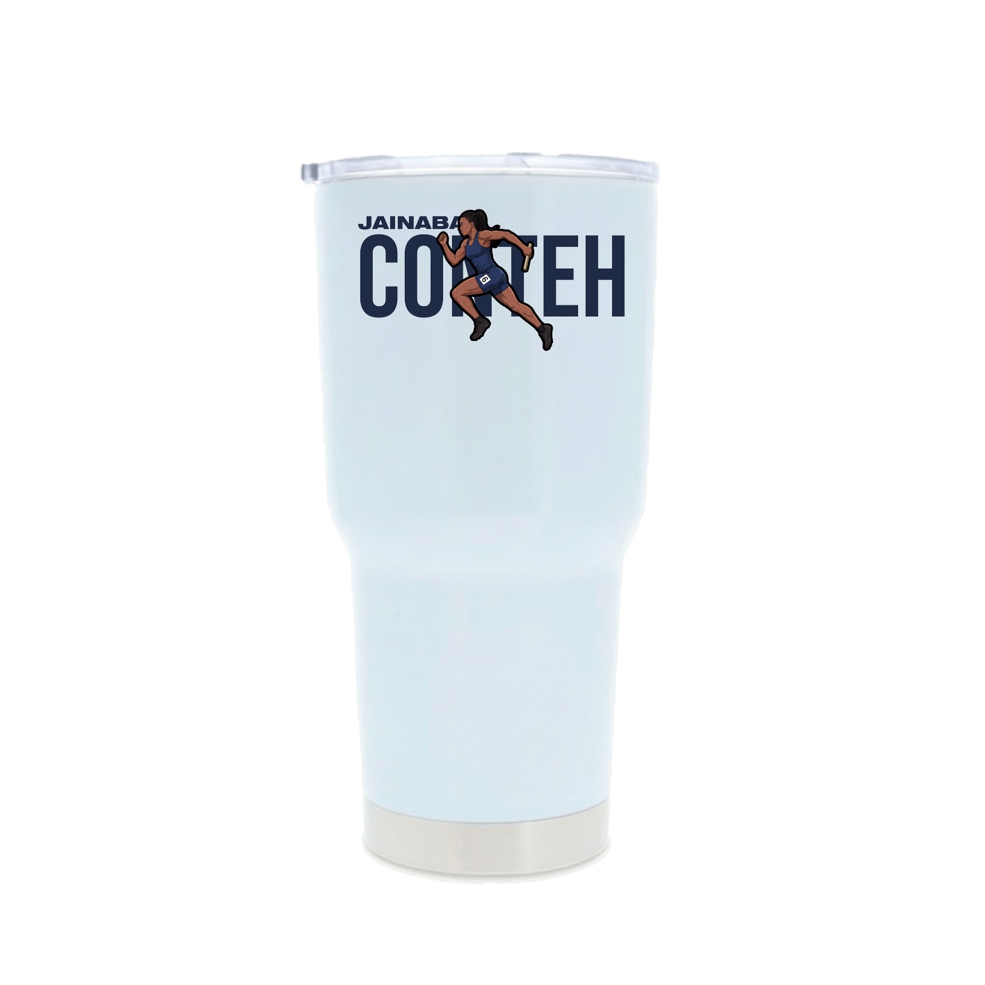 30oz Stainless Steel Tumbler — Player Name in White