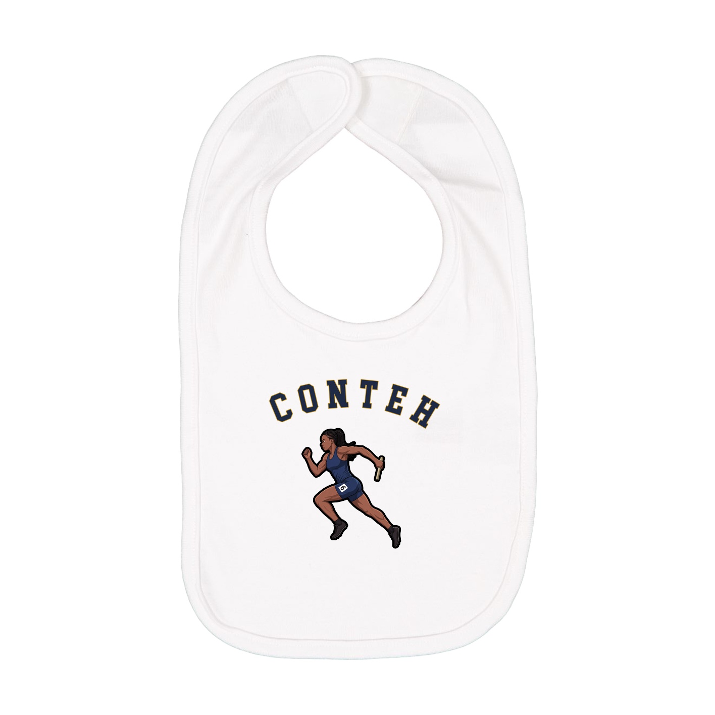 Infant Bib — Shirsey Arch in White