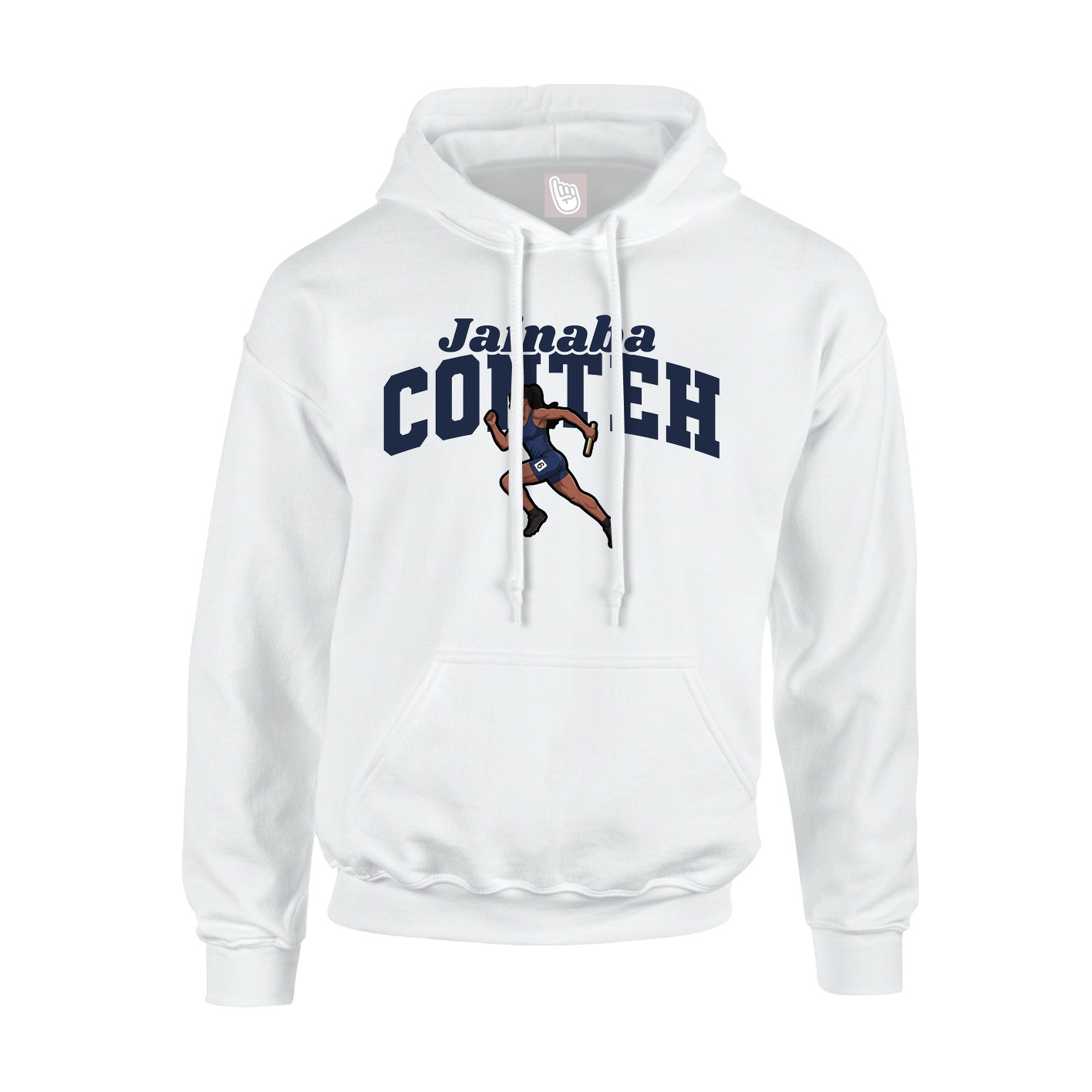 Youth Hoodie — Signature Arch in White