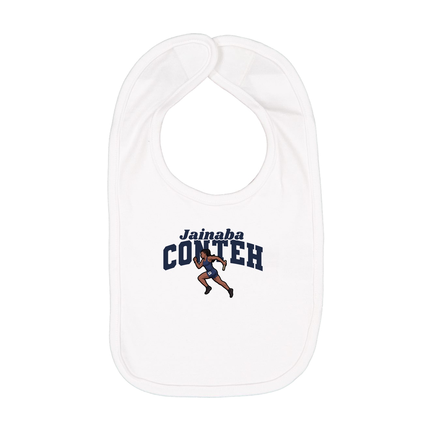 Infant Bib — Signature Arch in White