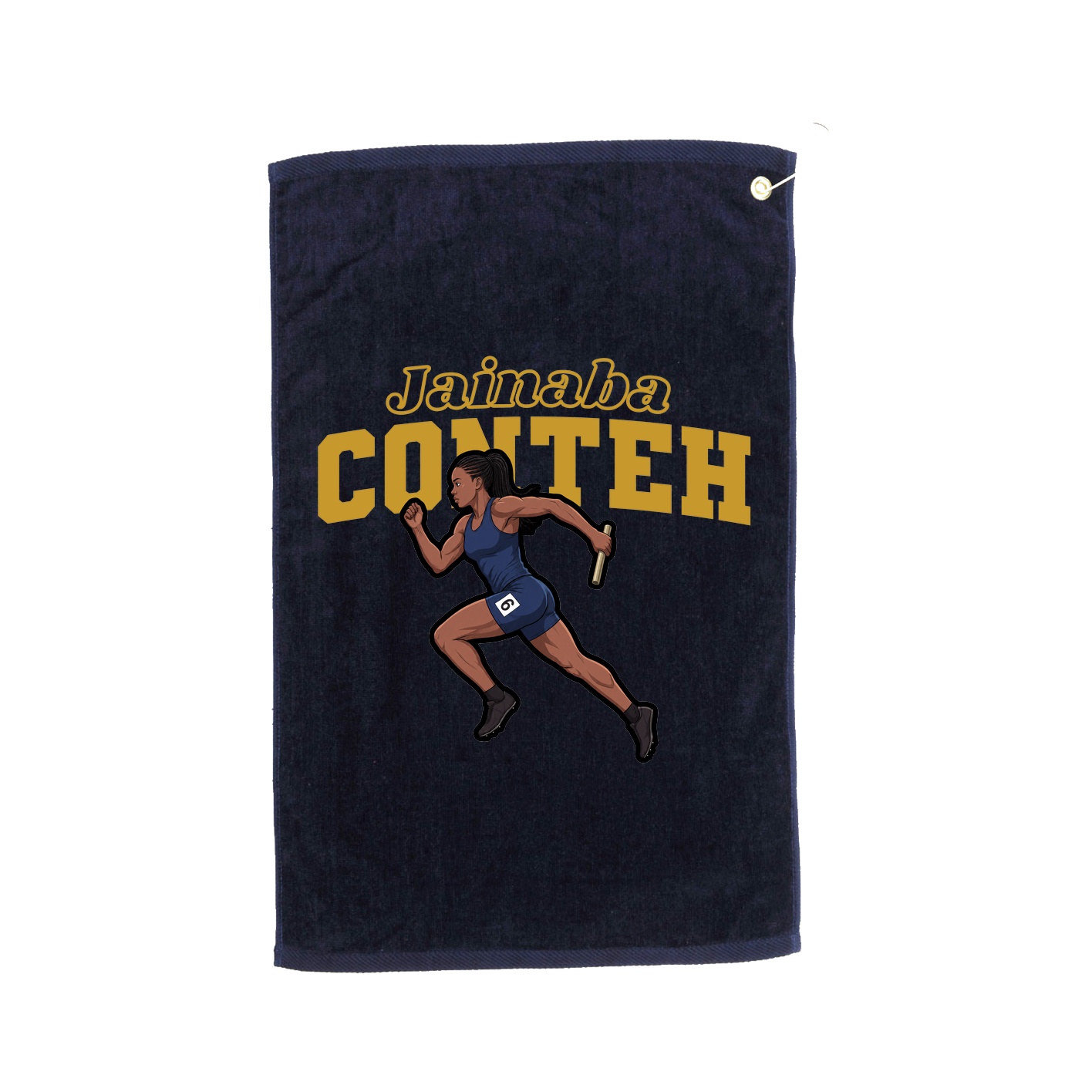 Golf Towel — Name Arch in Navy
