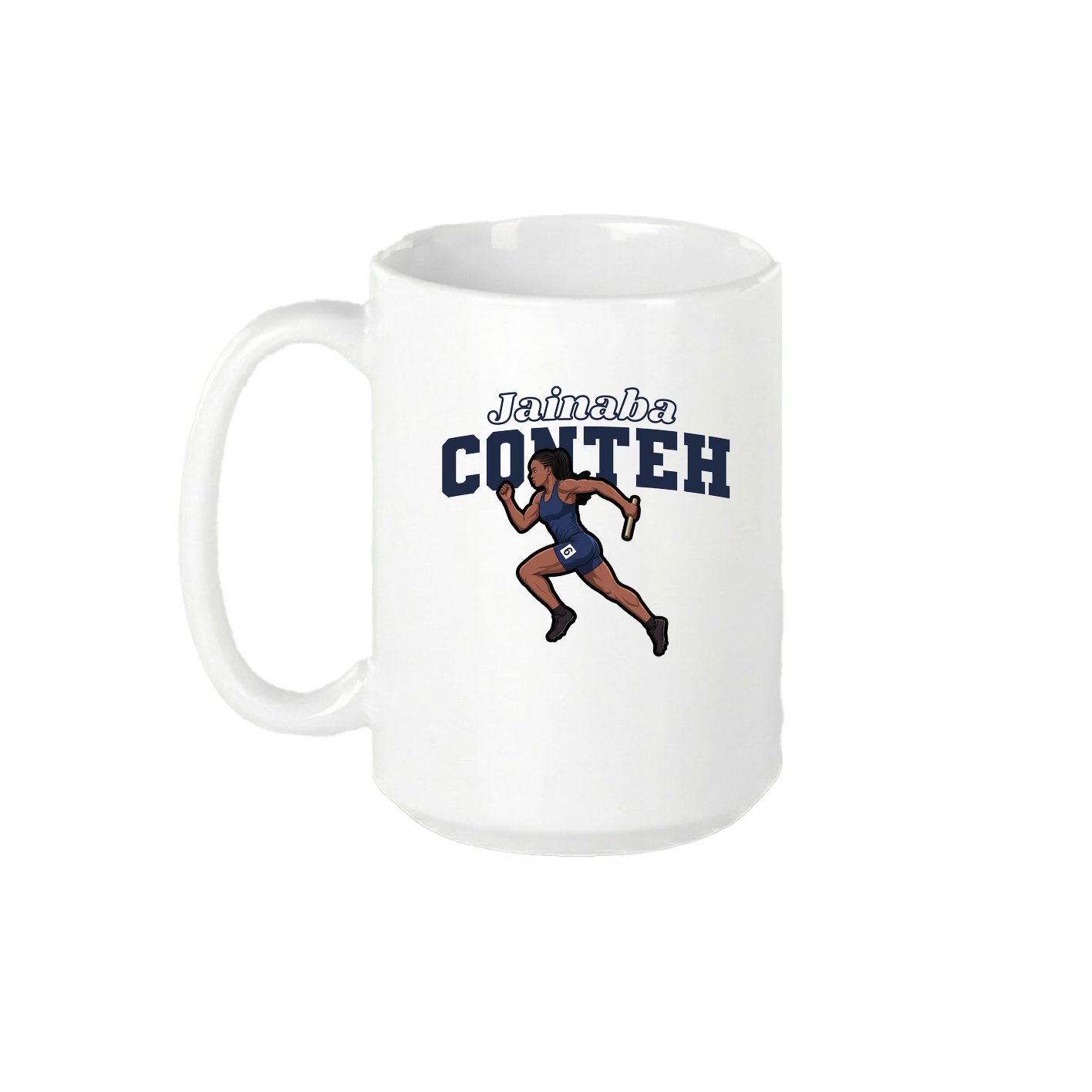 15oz Coffee Mug — Name Arch in White