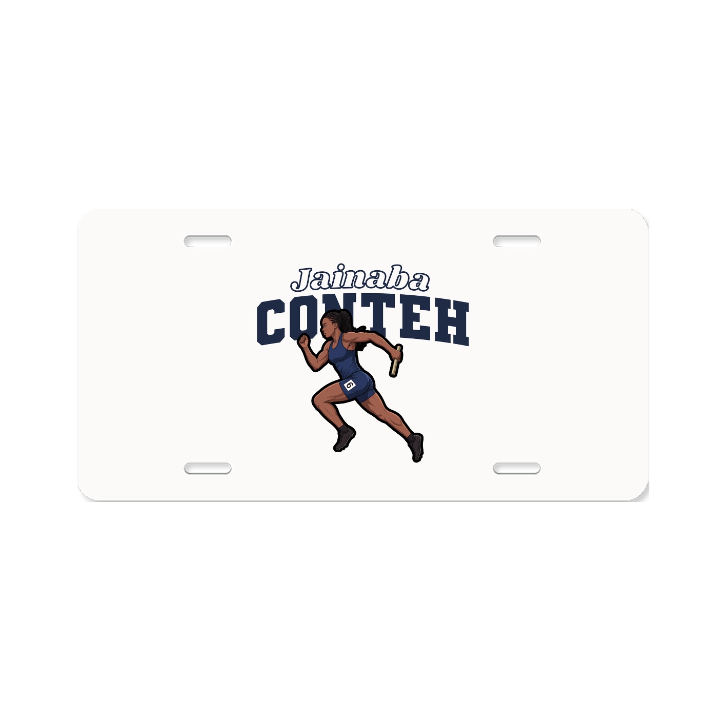 License Plate — Name Arch in Classic