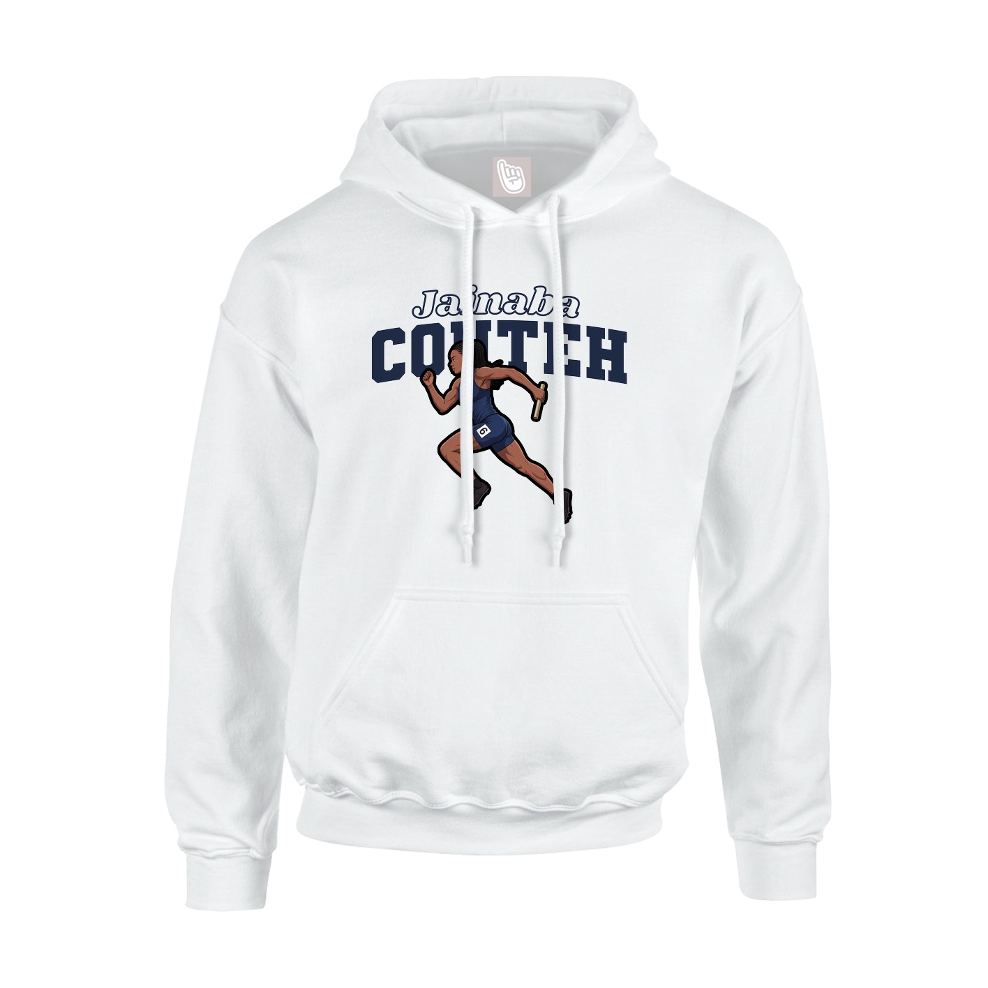 Hoodie — Name Arch in White