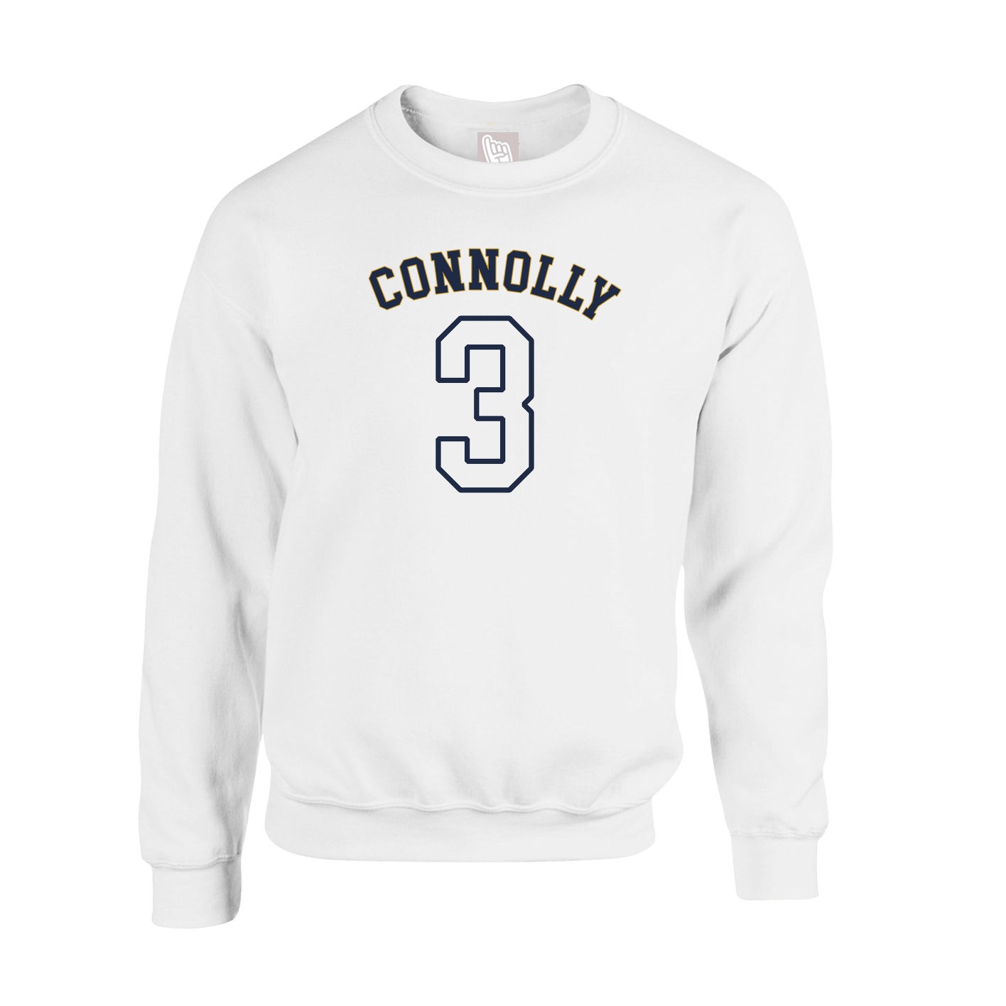 Fleece Crew — Shirsey Arch in White
