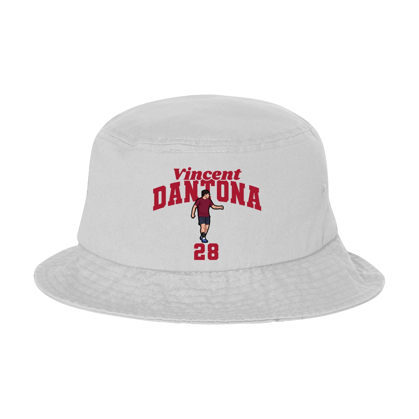 Bucket Cap — Signature Arch in White