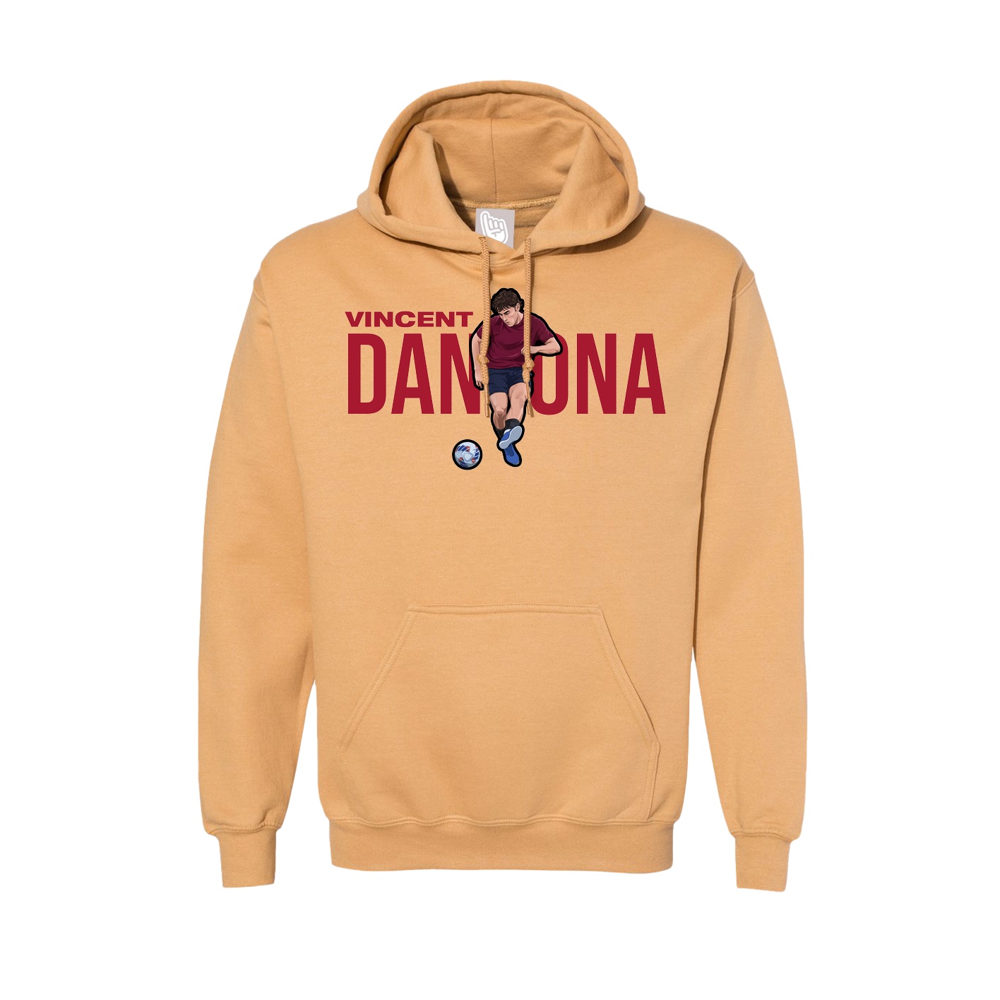 Hoodie — Player Name in Vegas Gold