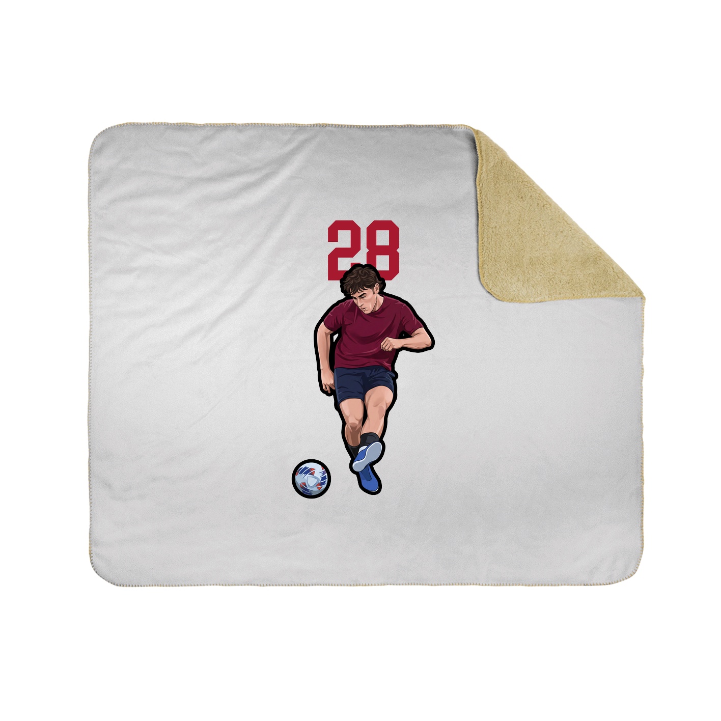 Throw Blanket — Number Top in White