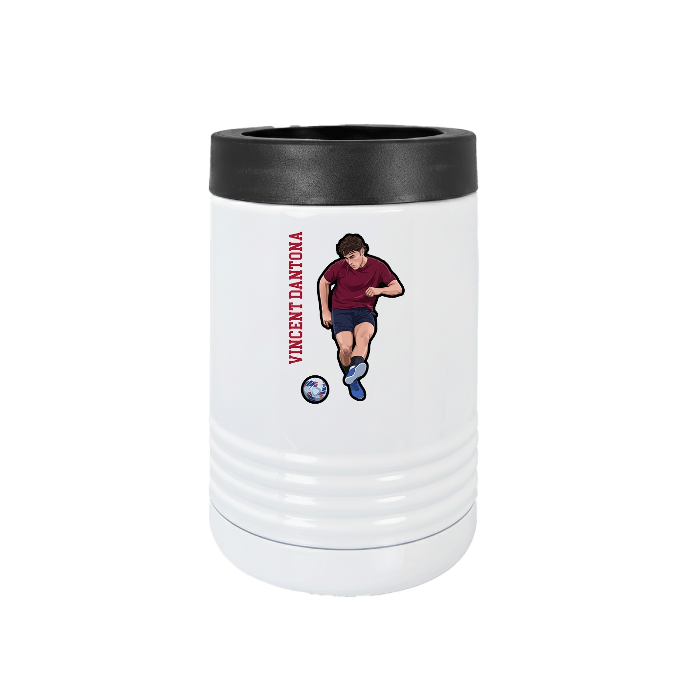 Beverage Holder — Name Vertical in White