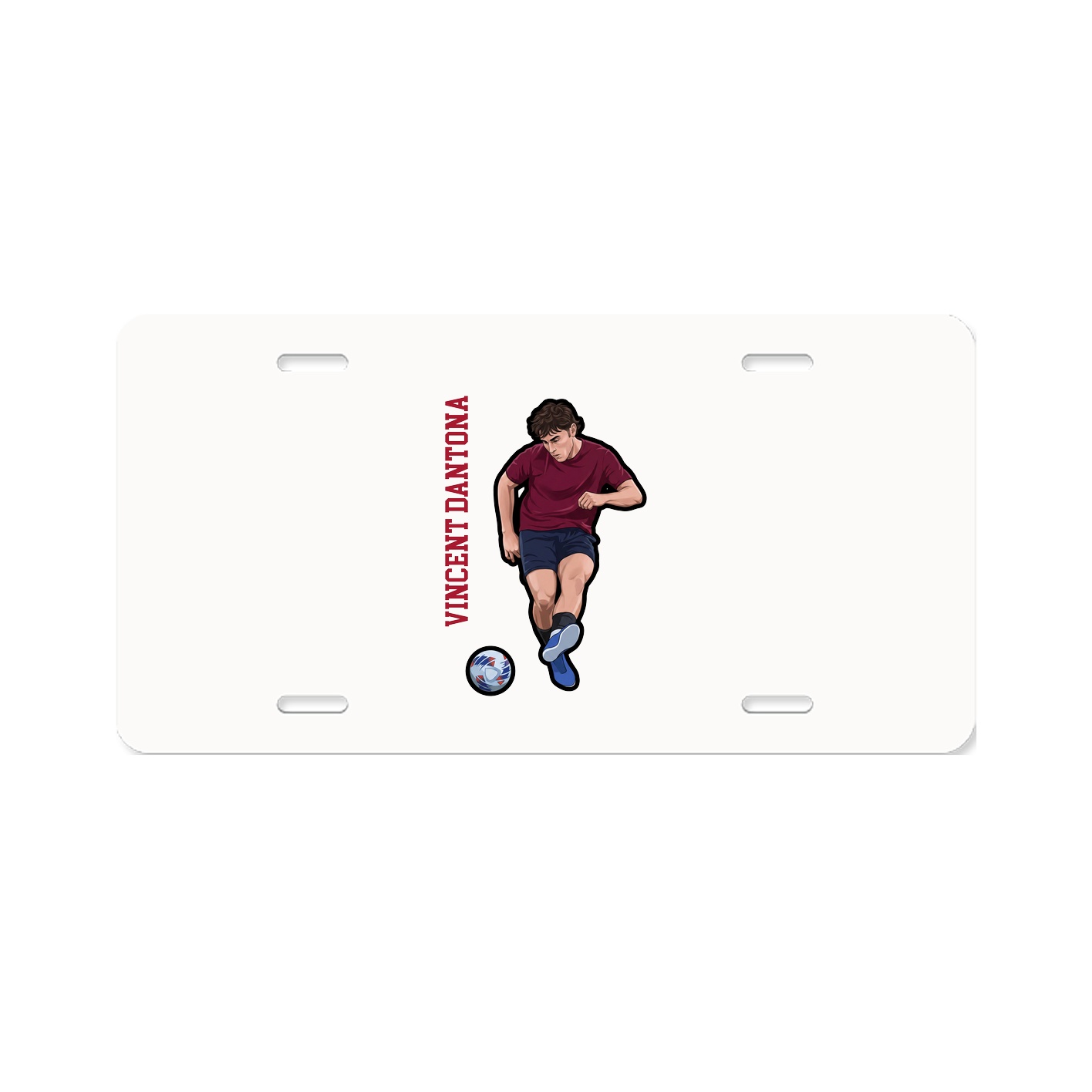 License Plate — Name Vertical in Classic