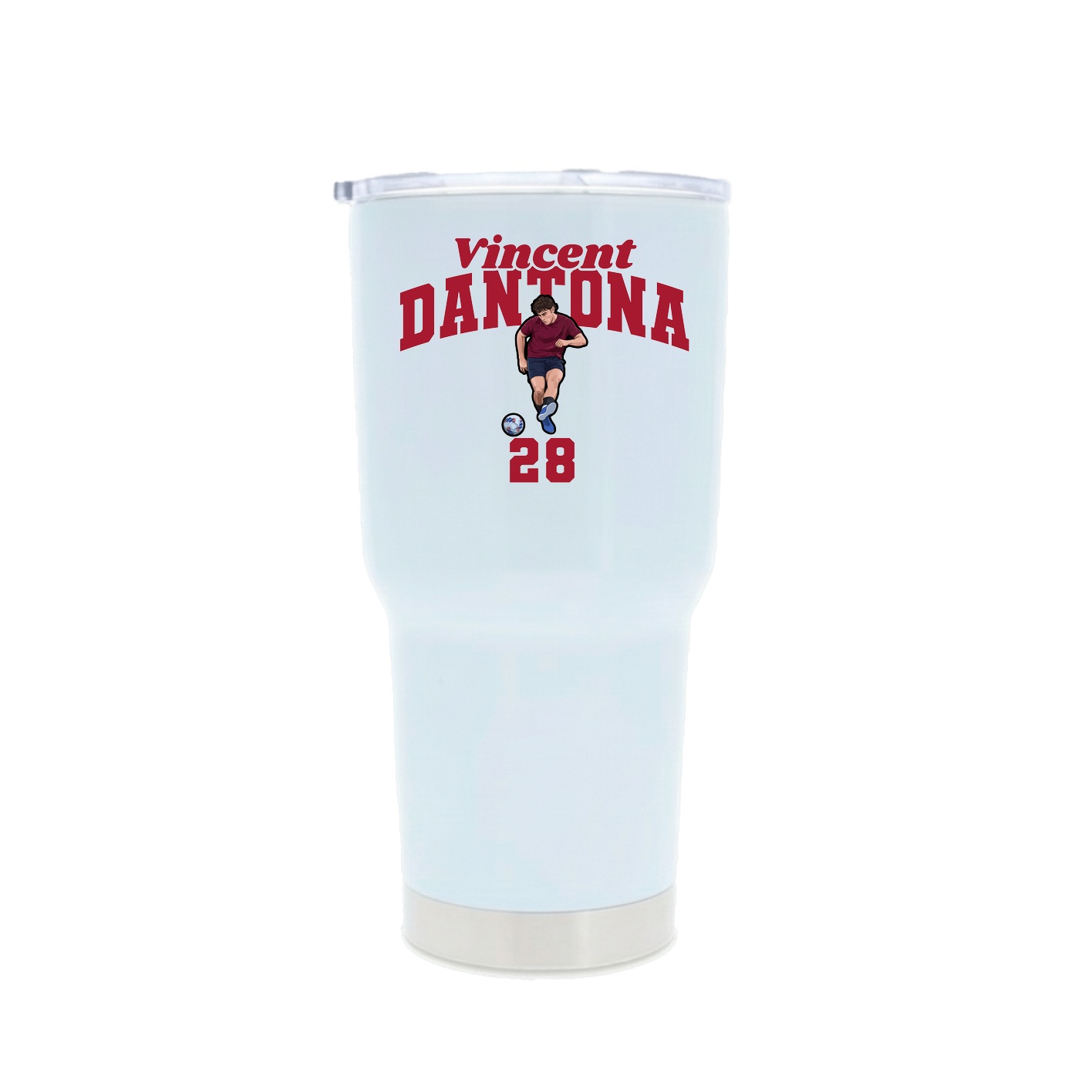 30oz Stainless Steel Tumbler — Signature Arch in White