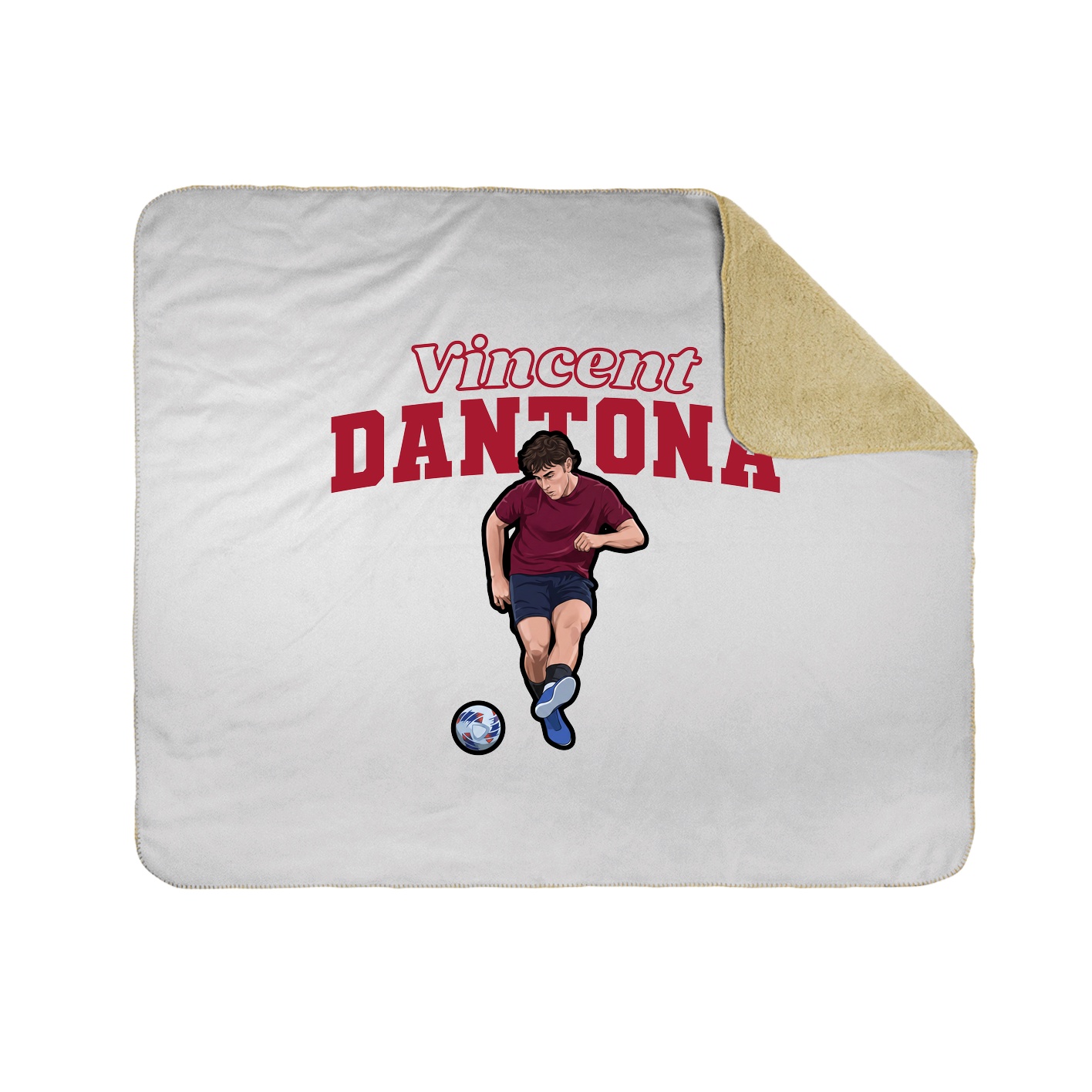 Throw Blanket — Name Arch in White
