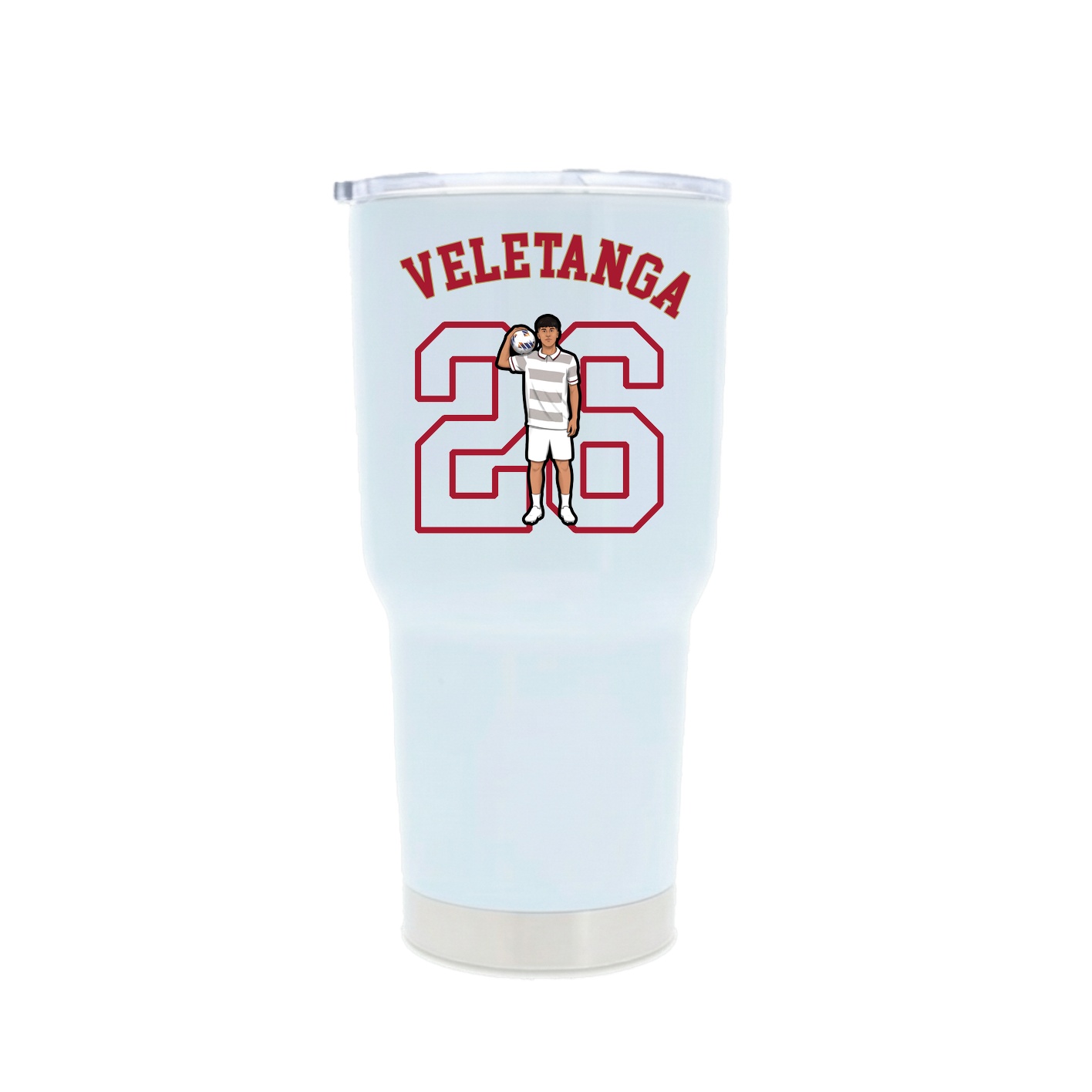 30oz Stainless Steel Tumbler — Shirsey Arch in White