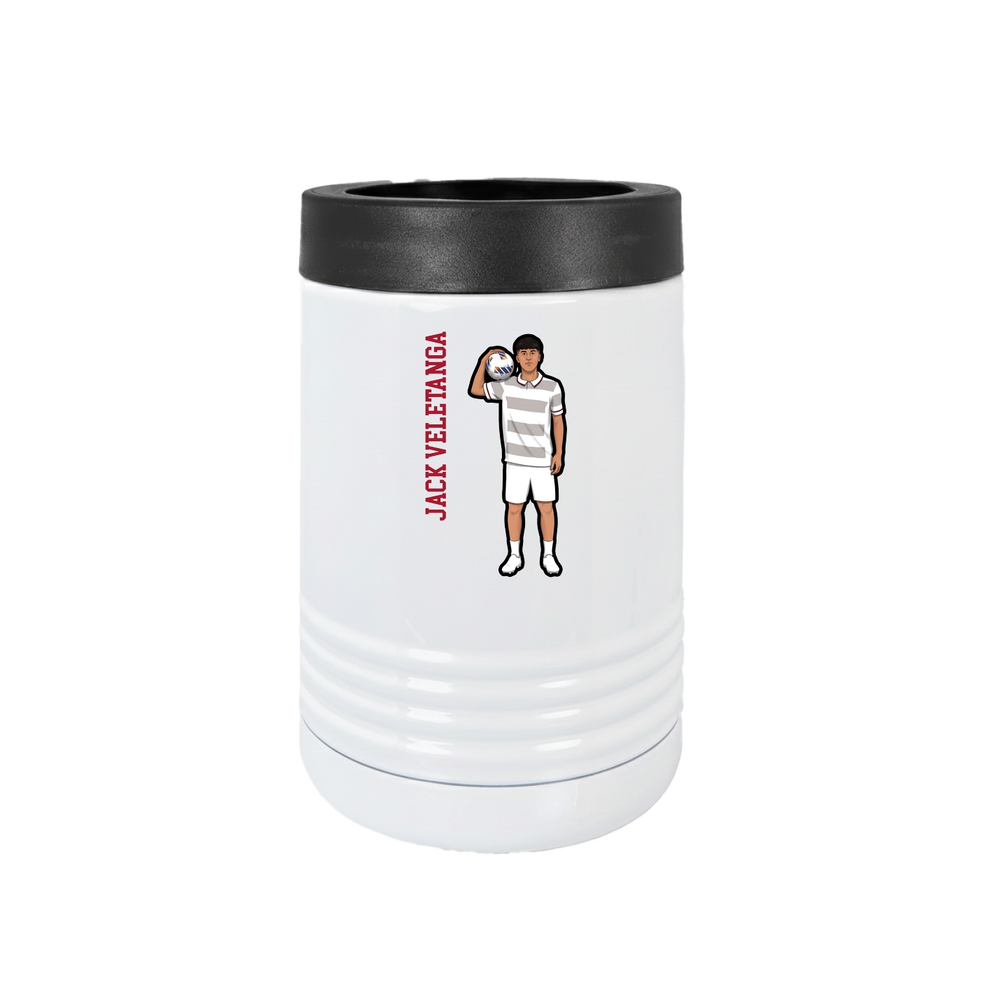 Beverage Holder — Name Vertical in White