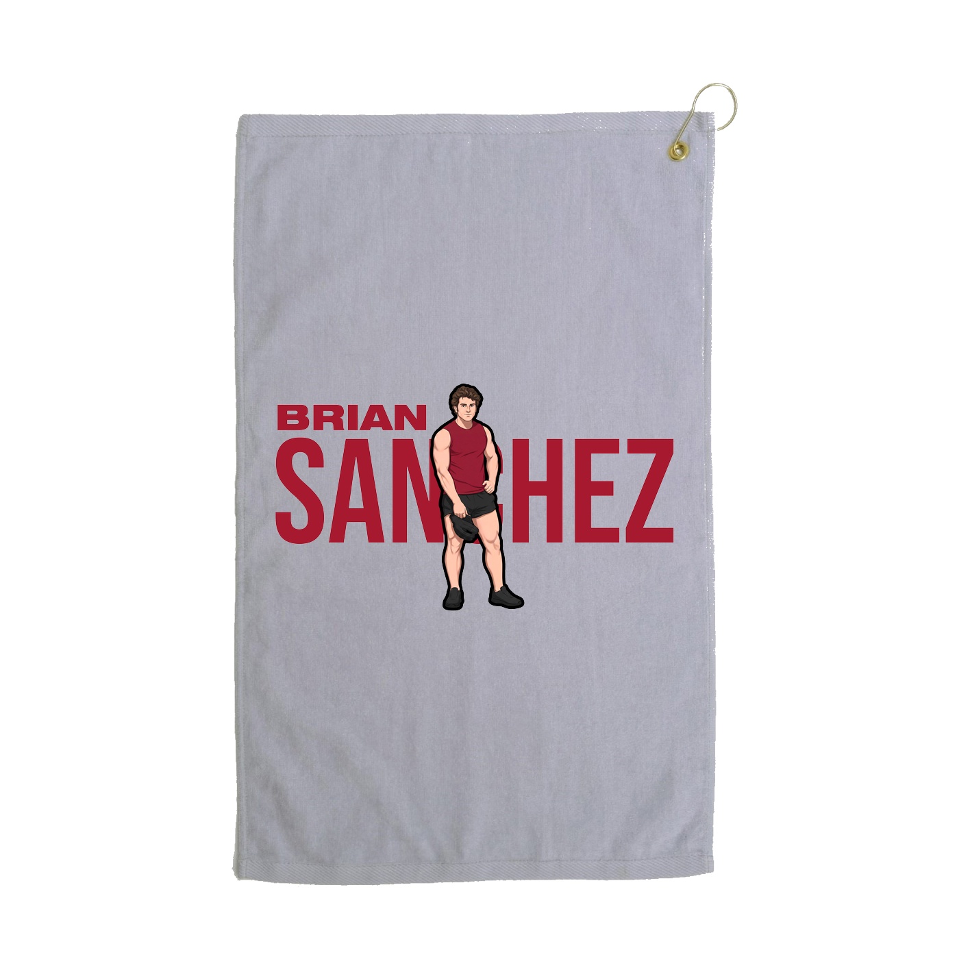 Golf Towel — Player Name in Grey
