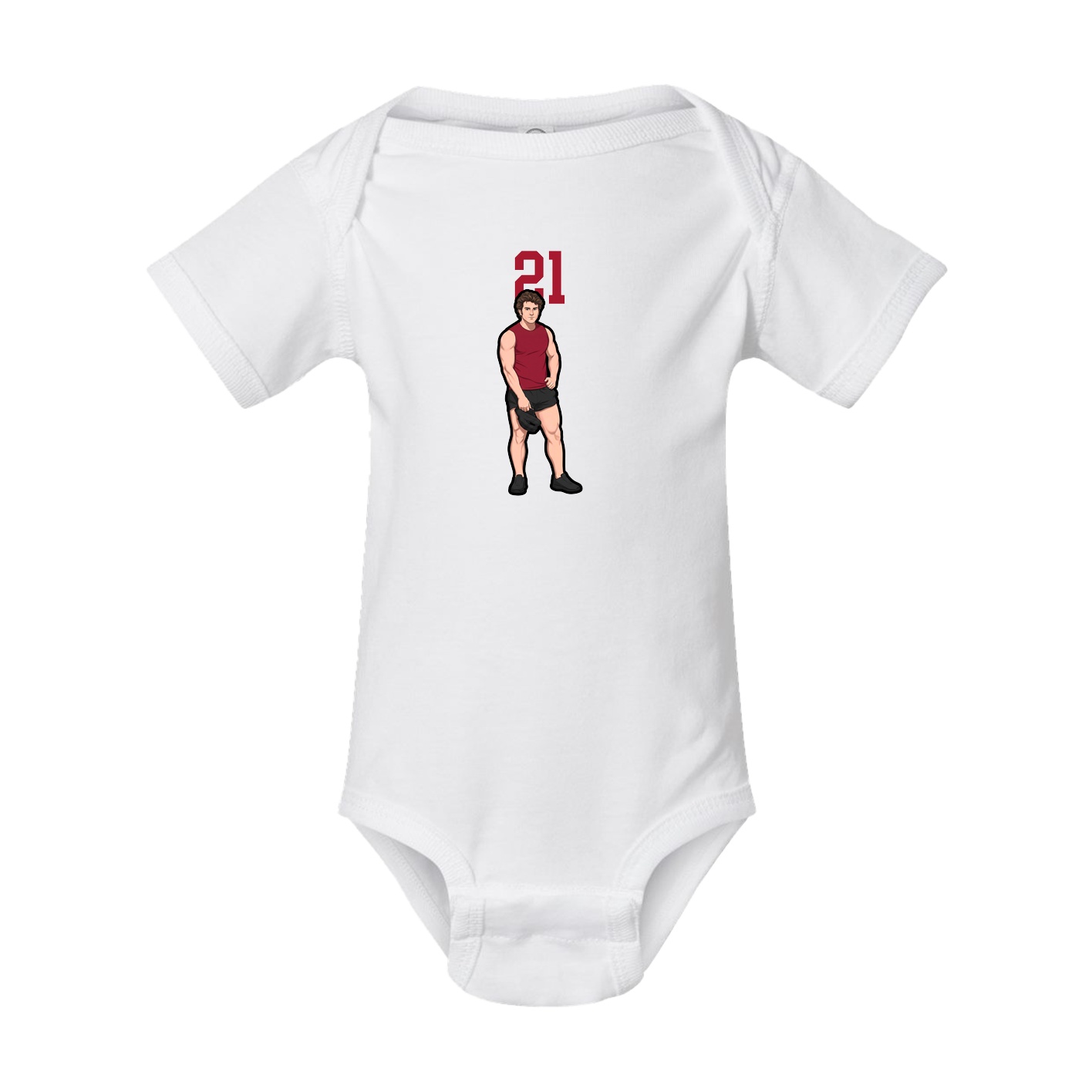 Baby Onesie — Number Top in White