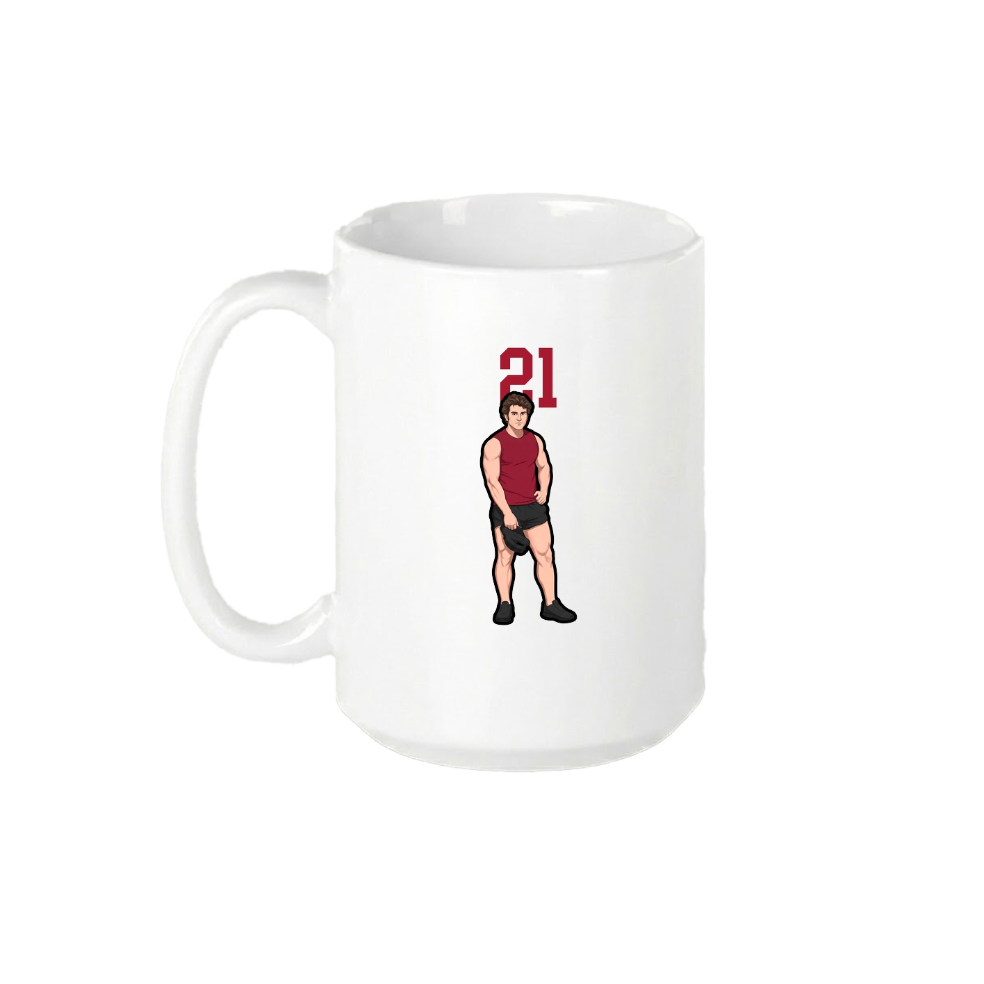 15oz Coffee Mug — Number Top in White