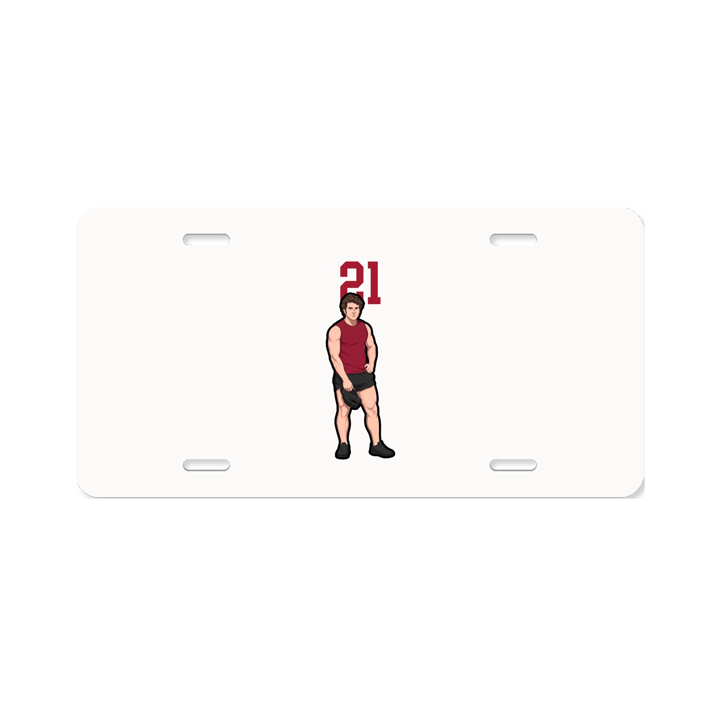 License Plate — Number Top in Classic