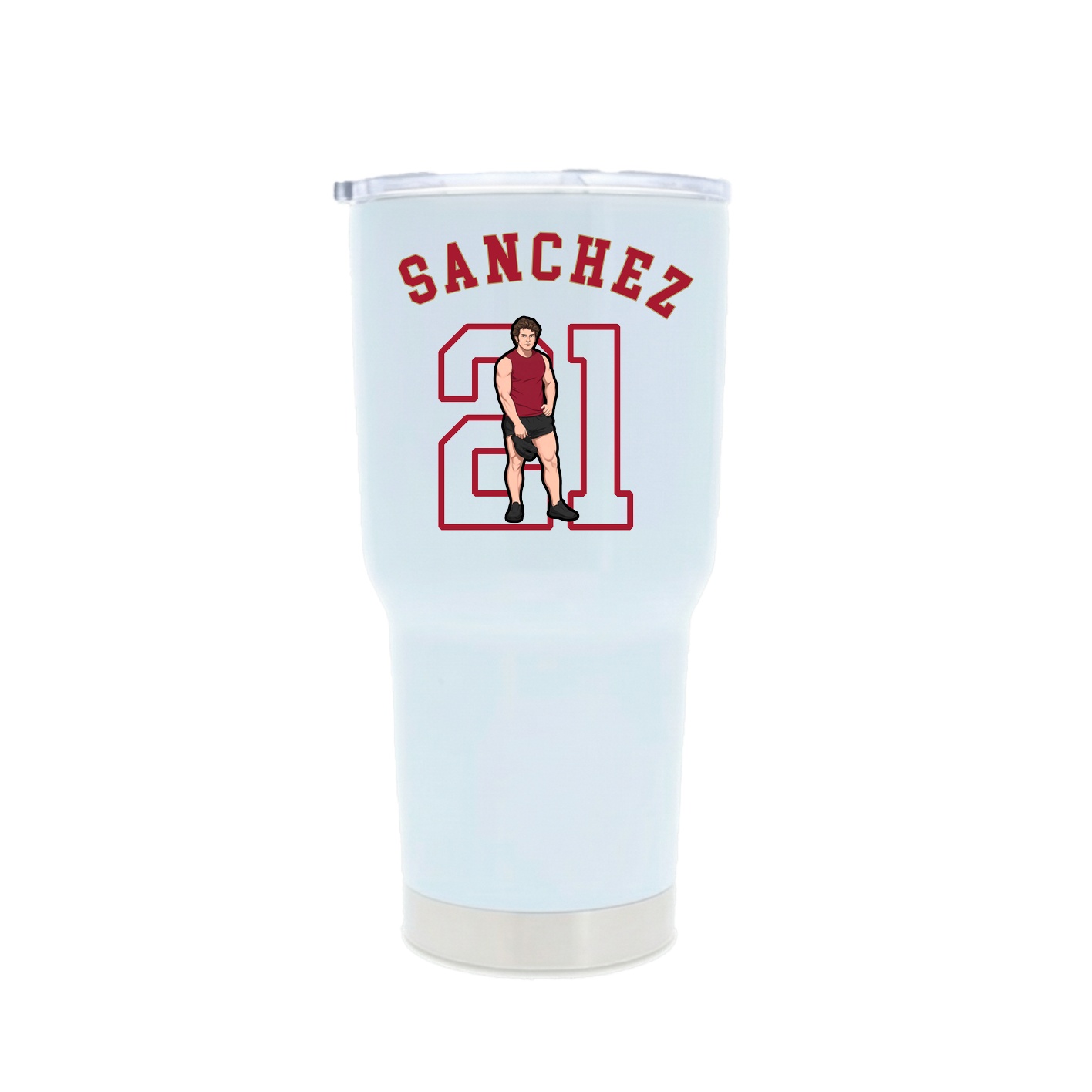 30oz Stainless Steel Tumbler — Shirsey Arch in White