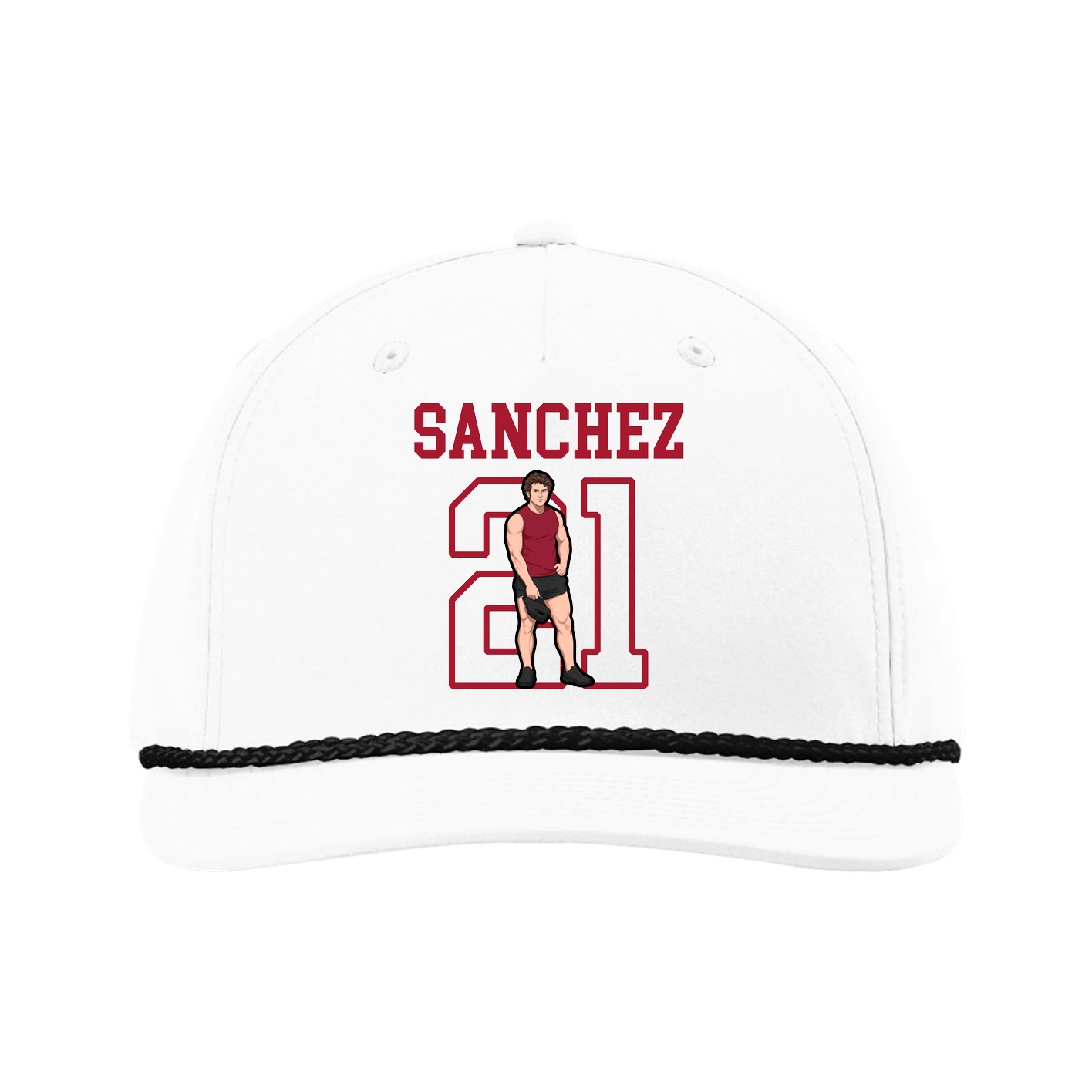 Five-Panel Classic Rope Cap — Shirsey in White
