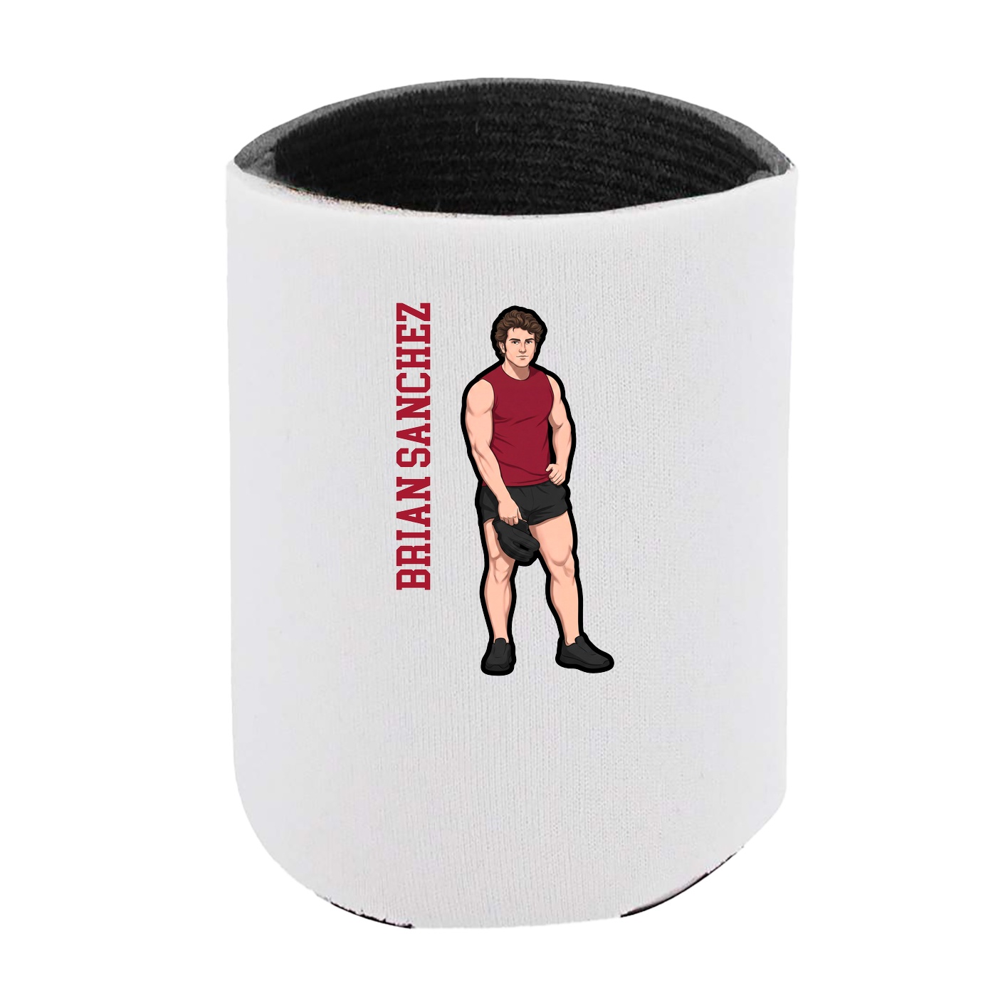 Can Holder — Name Vertical in White
