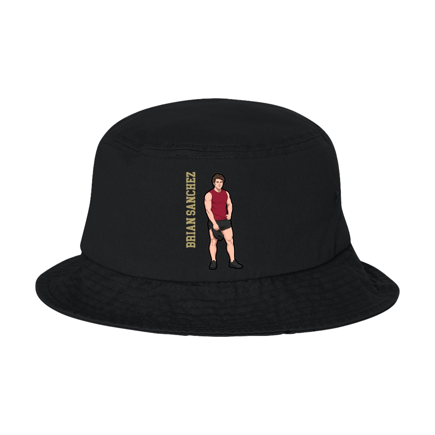 Bucket Cap — Name Vertical in Black