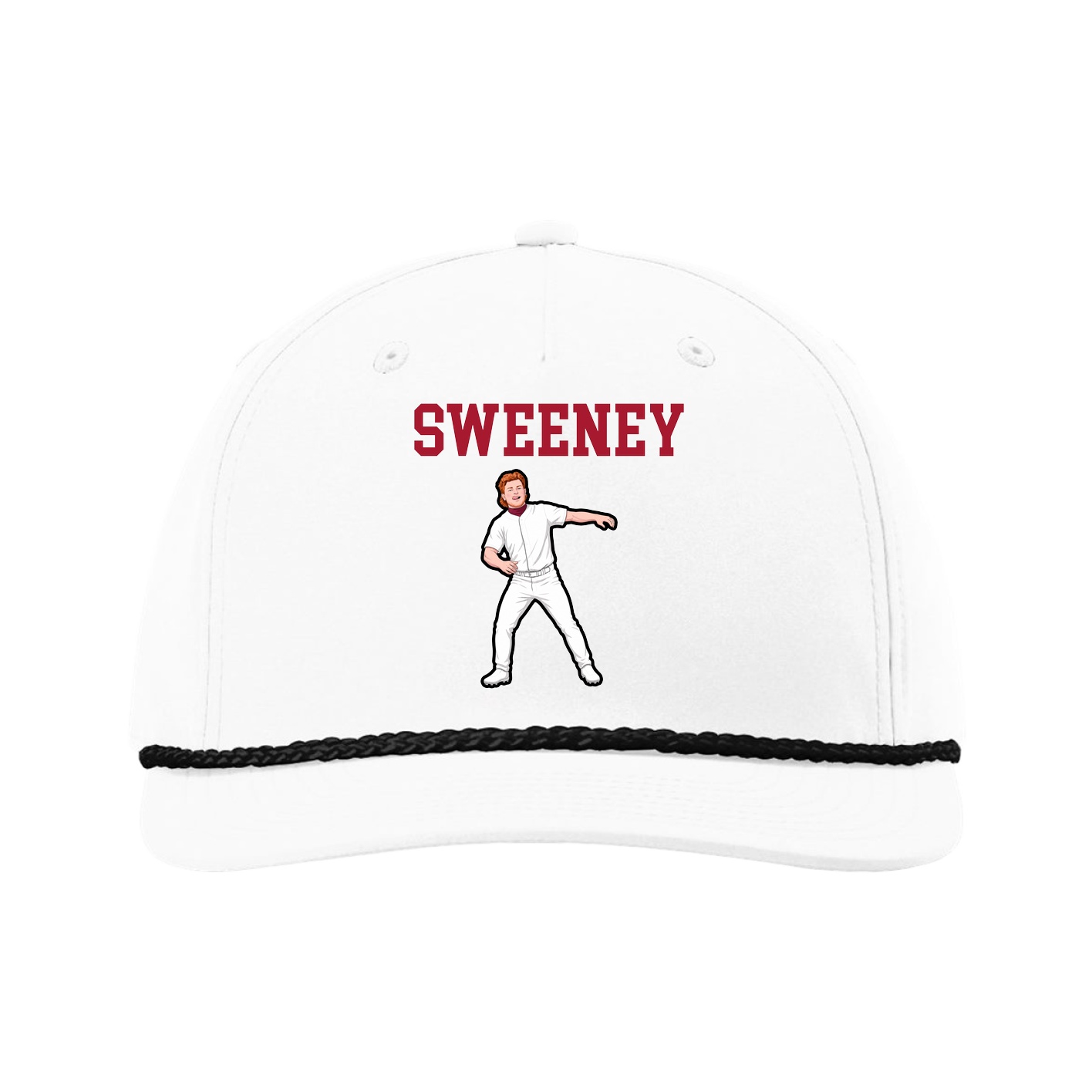 Five-Panel Classic Rope Cap — Shirsey in White