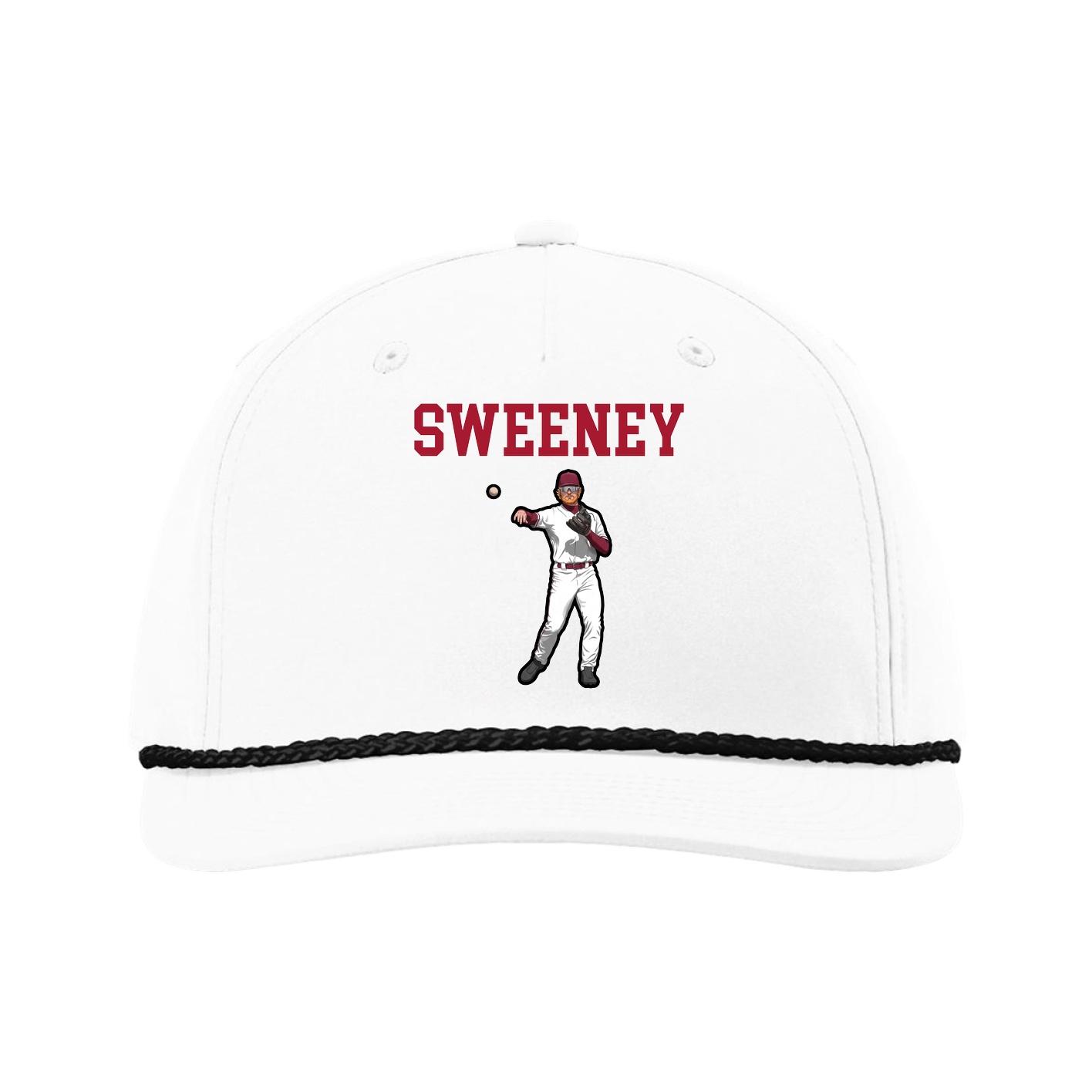 Five-Panel Classic Rope Cap — Shirsey in White