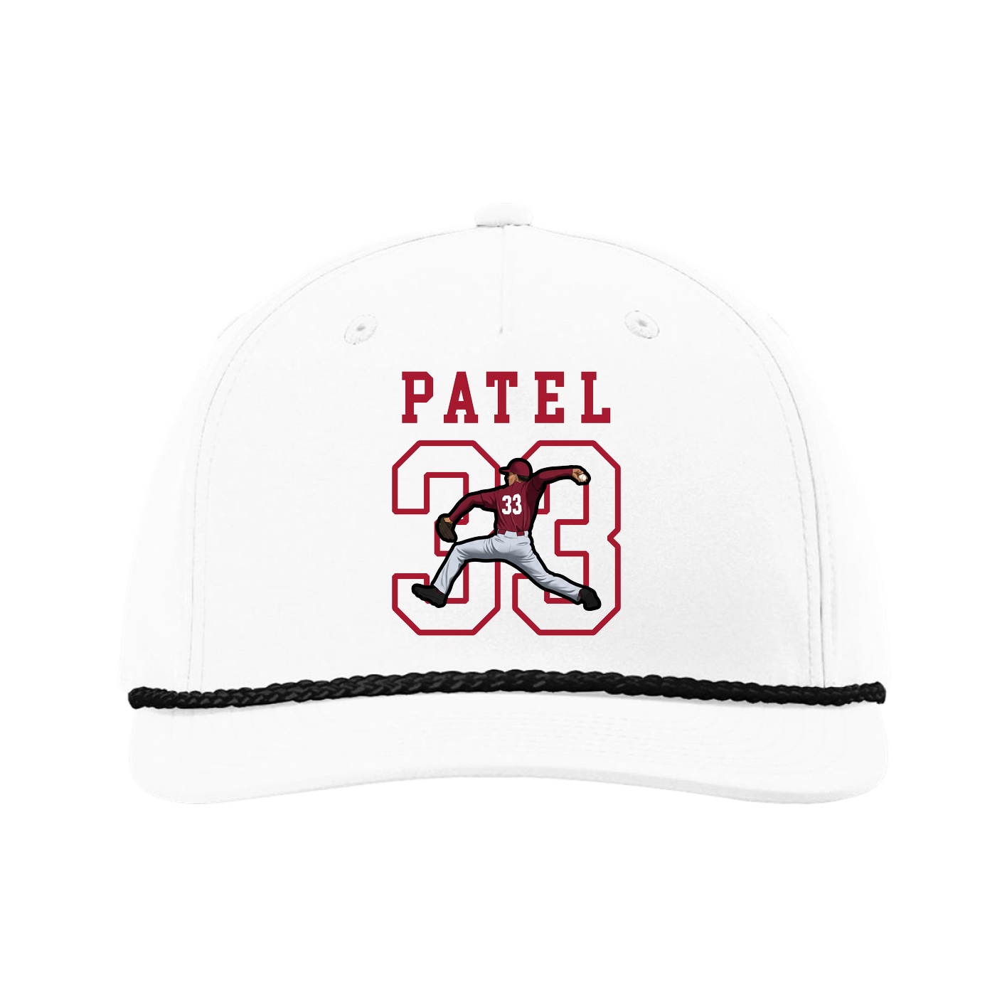 Five-Panel Classic Rope Cap — Shirsey in White