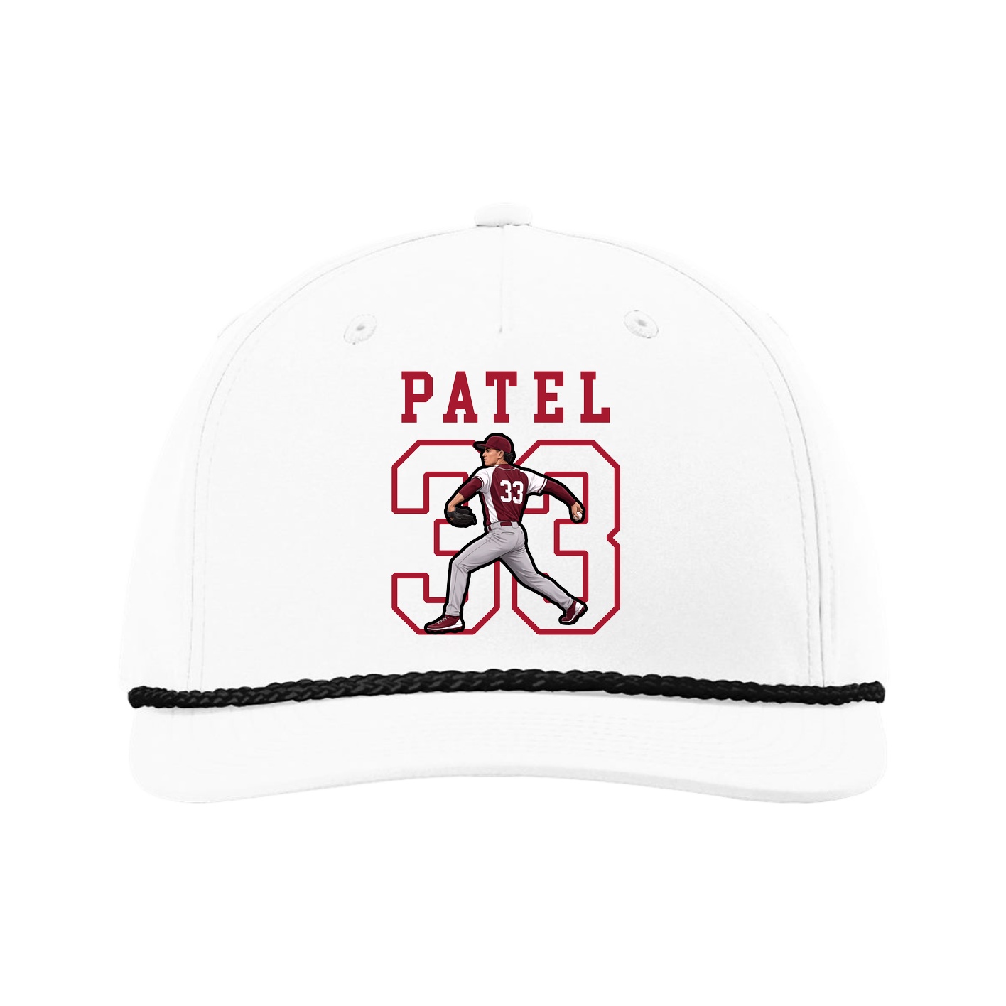 Five-Panel Classic Rope Cap — Shirsey in White