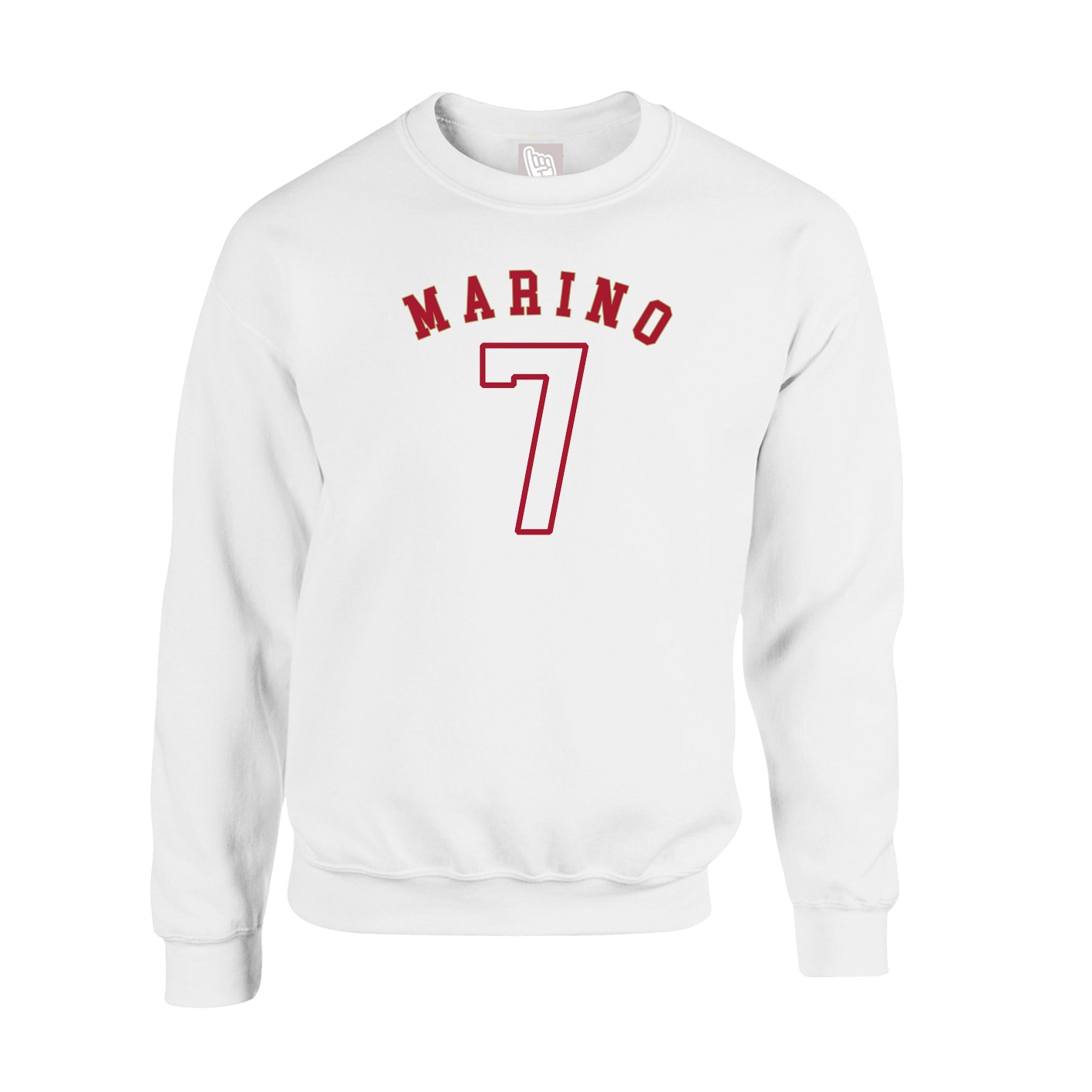 Fleece Crew — Shirsey Arch in White