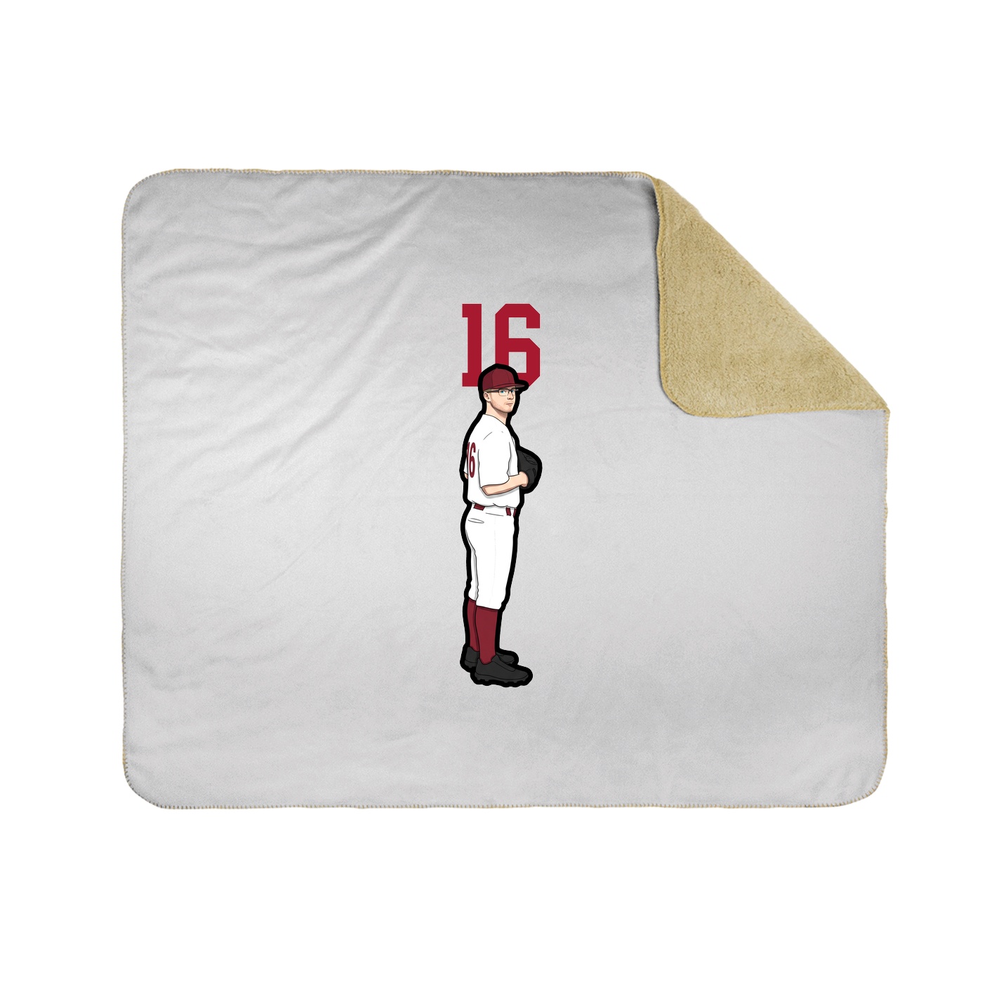 Throw Blanket — Number Top in White
