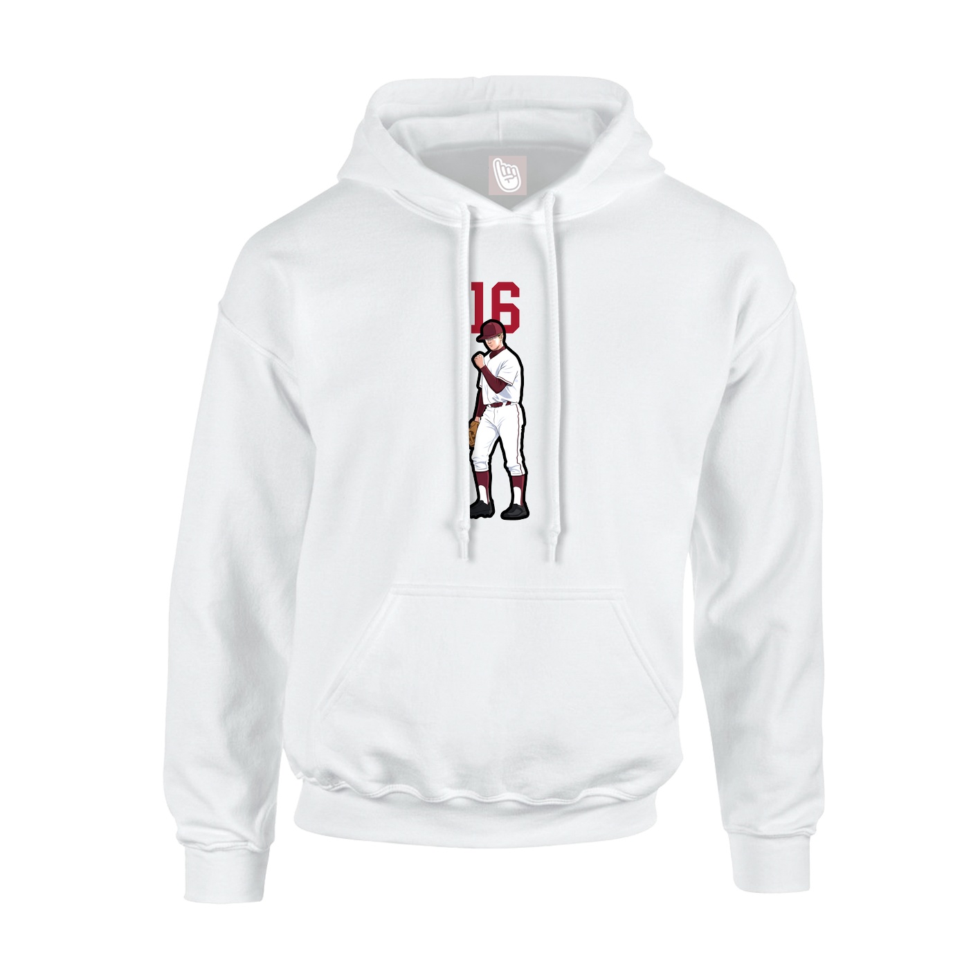 Hoodie — Number Top in White