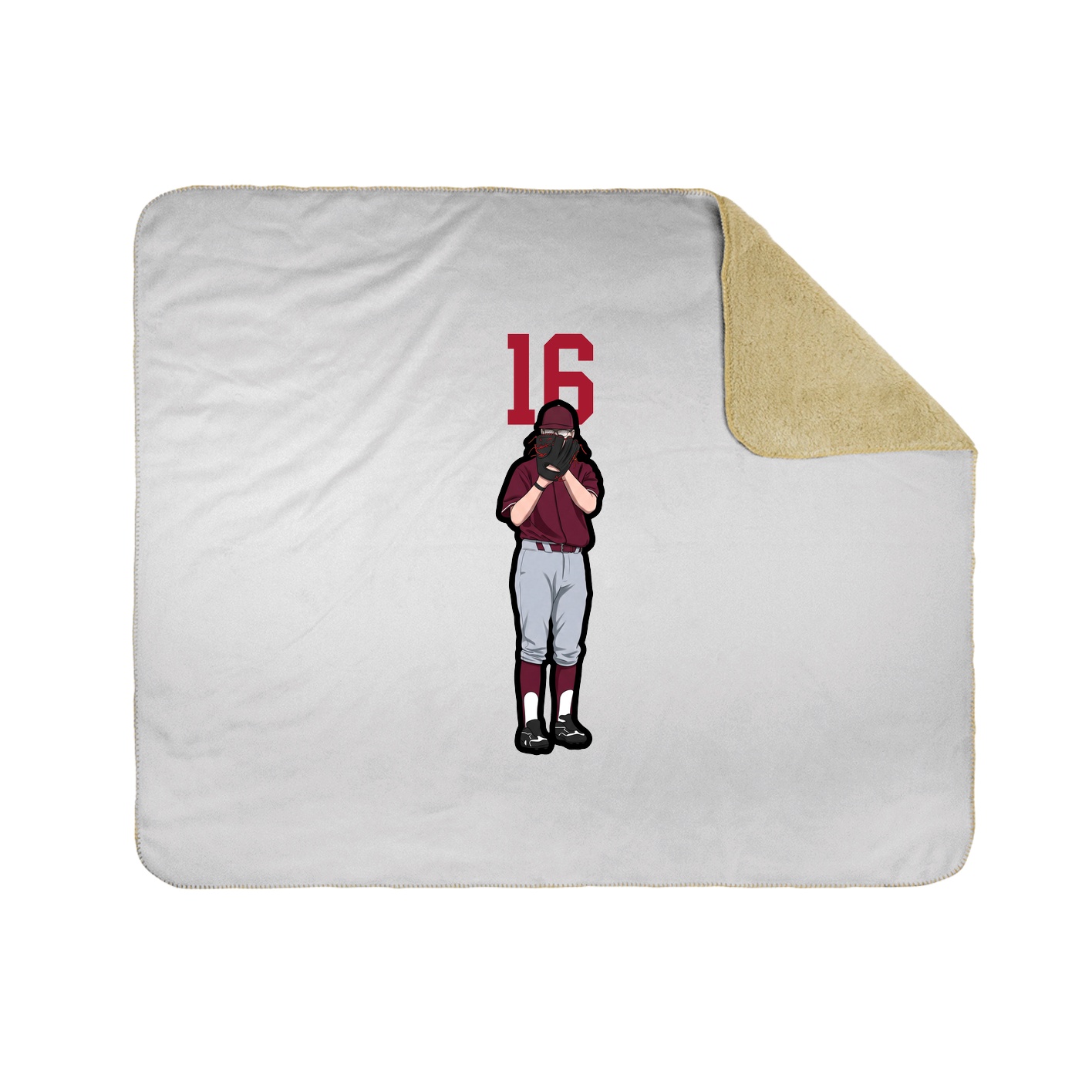 Throw Blanket — Number Top in White