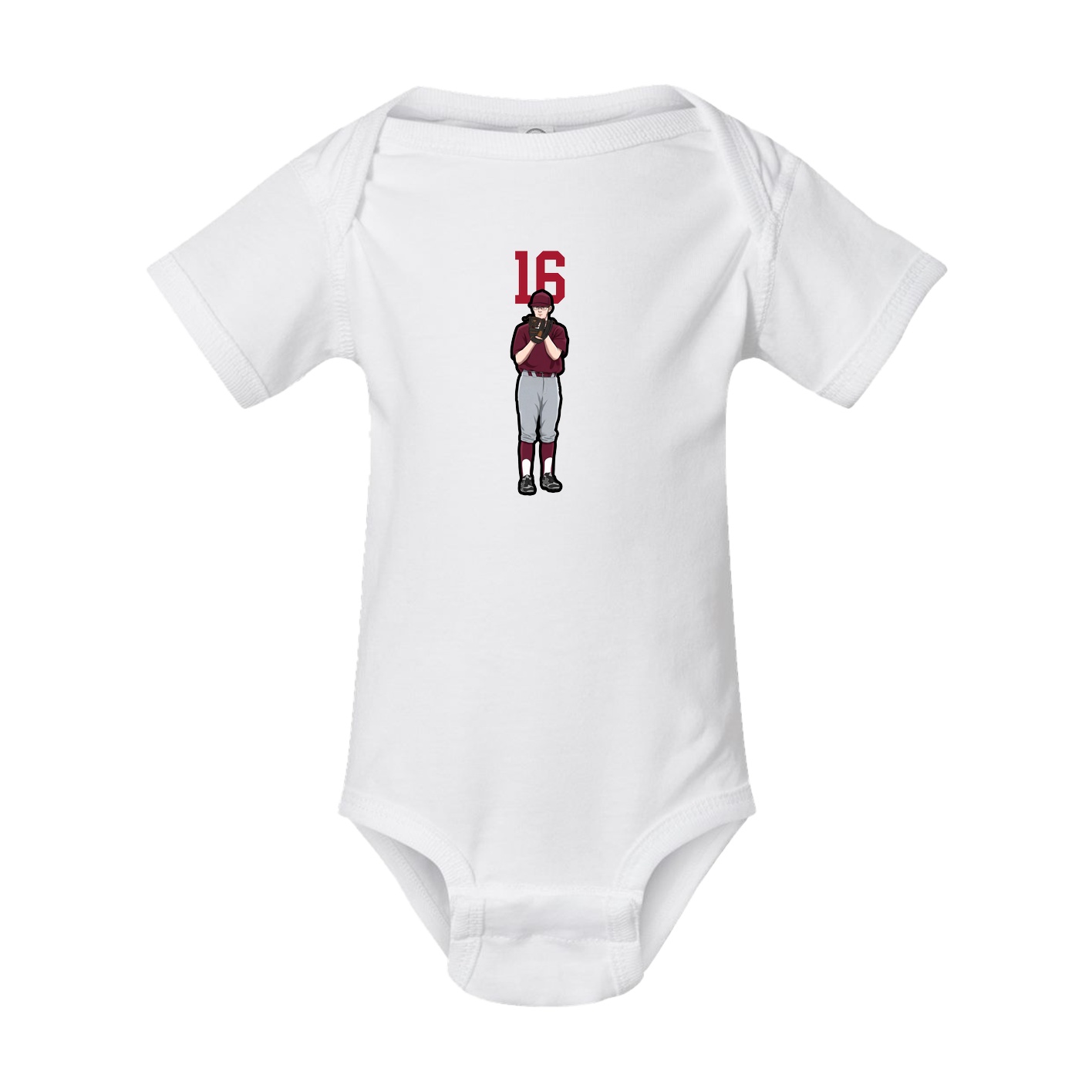 Baby Onesie — Number Top in White