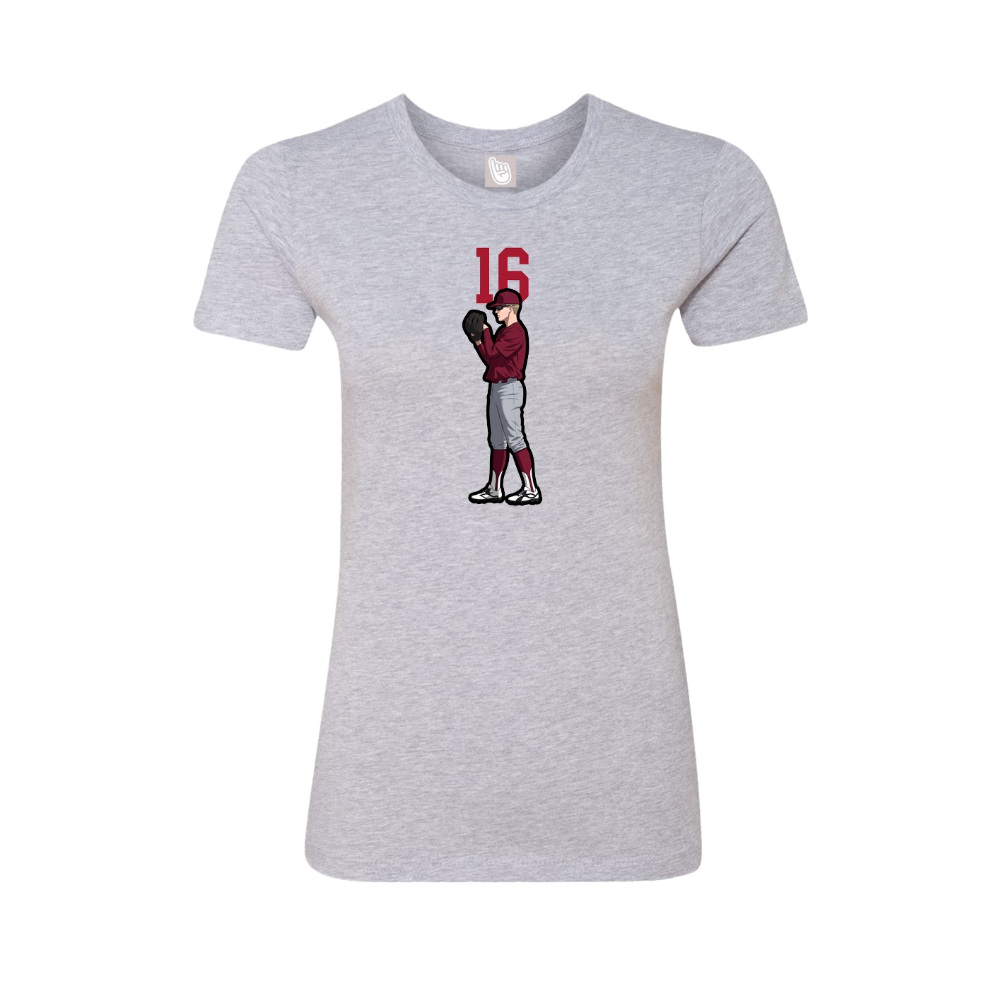 Womens Tee — Number Top in Grey