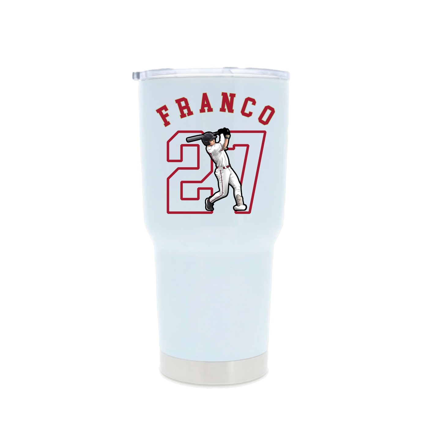 30oz Stainless Steel Tumbler — Shirsey Arch in White