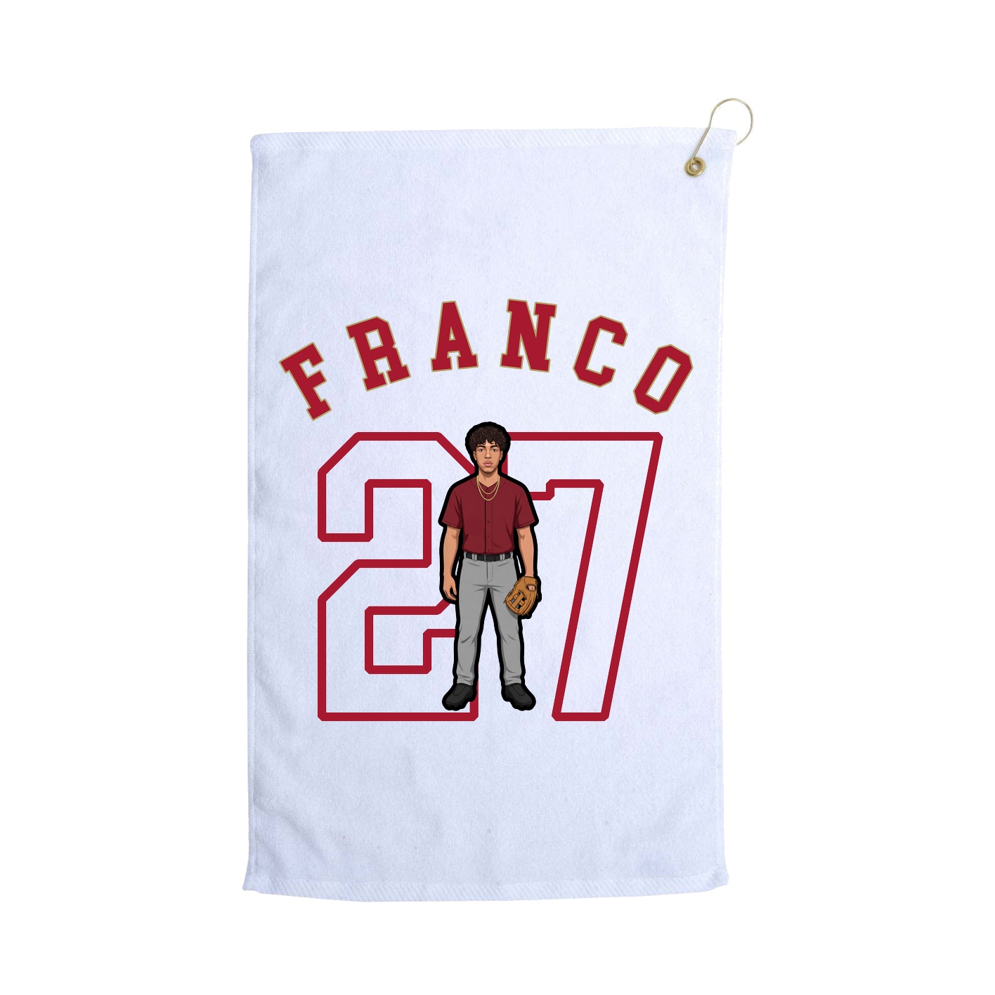 Golf Towel — Shirsey Arch in White