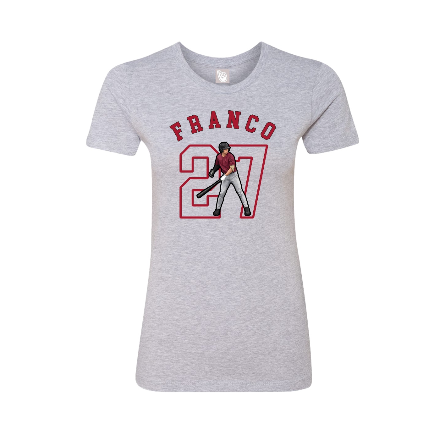 Fitted Women's Tee — Shirsey Arch in Grey