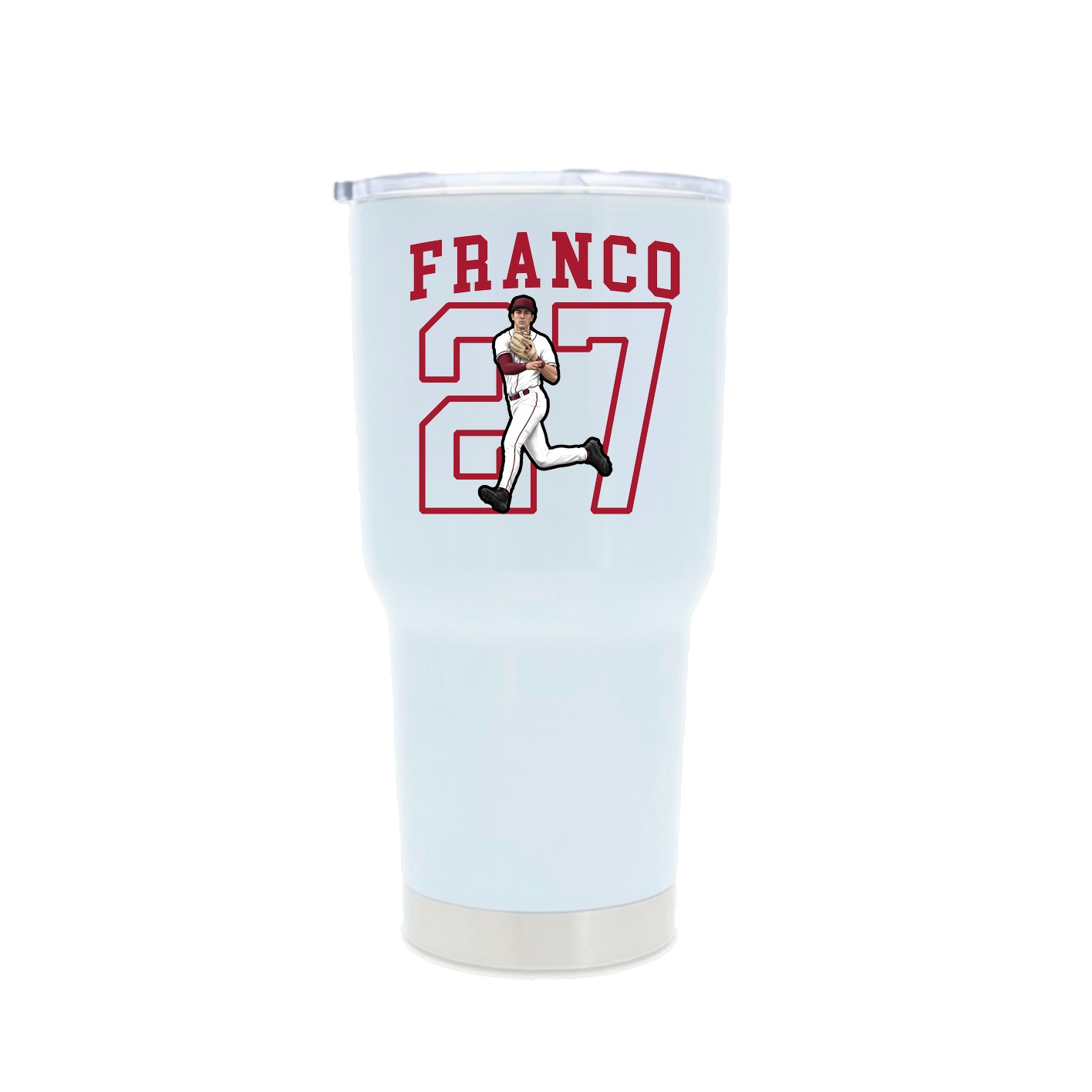 30oz Stainless Steel Tumbler — Shirsey in White