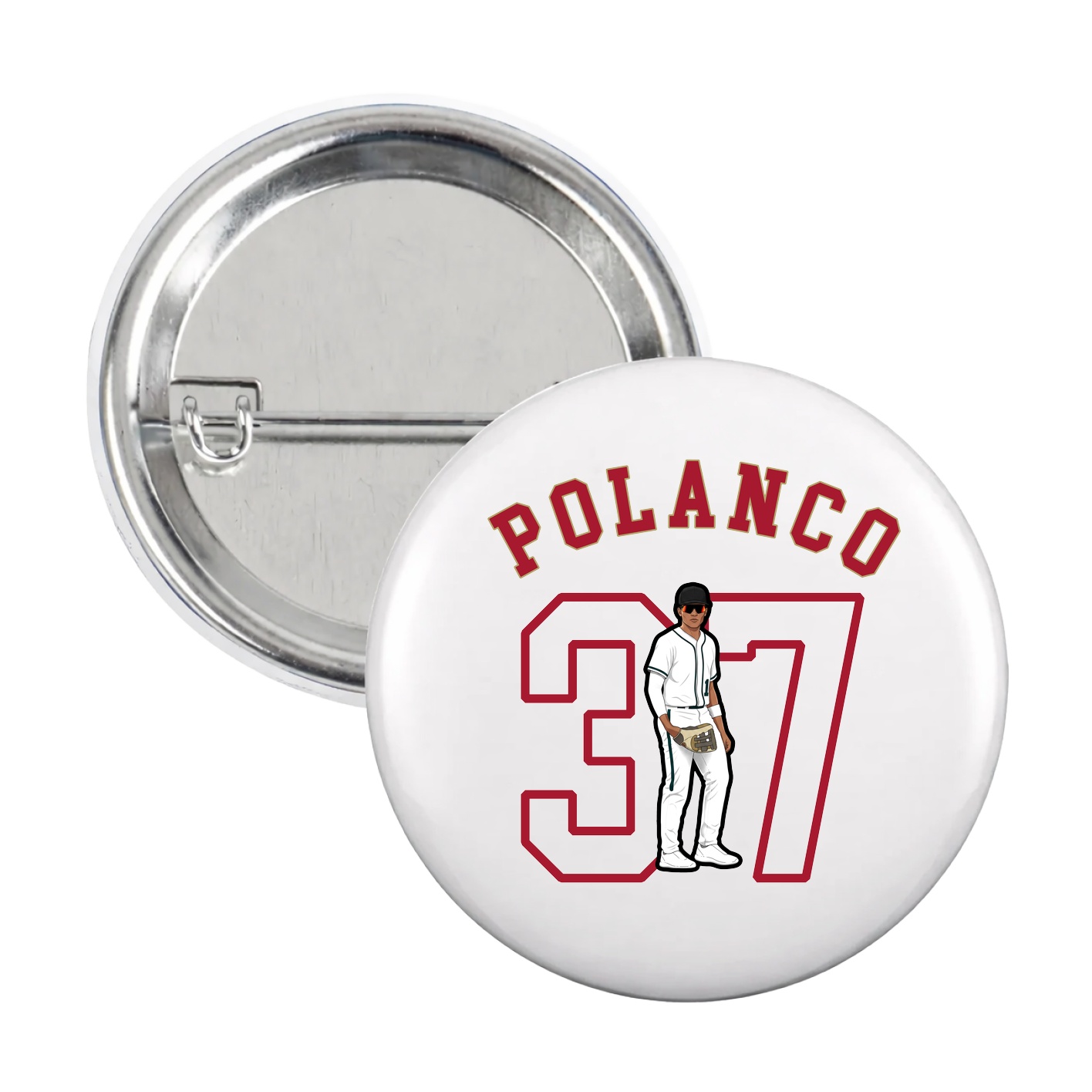 Game Day Button — Shirsey Arch in White