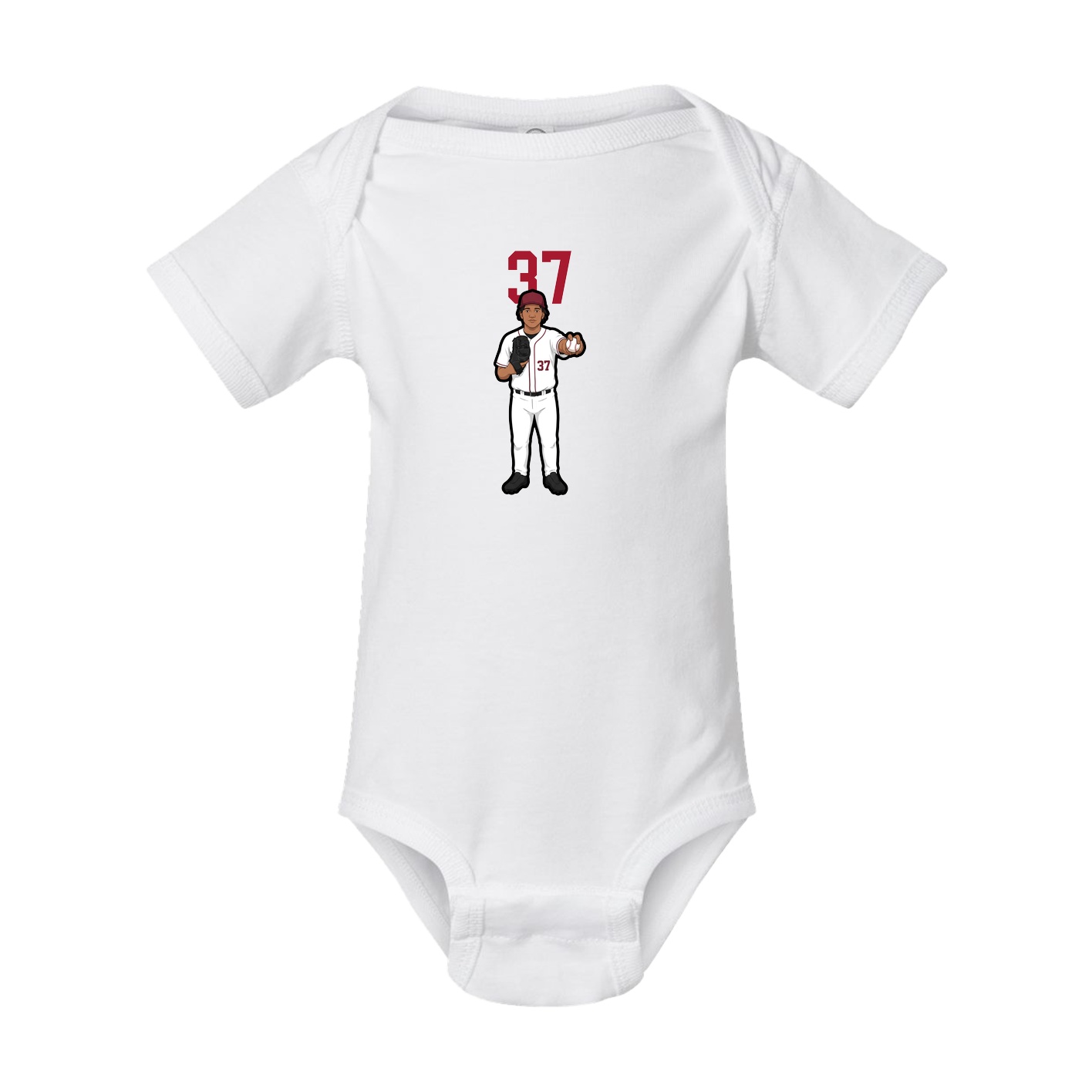 Baby Onesie — Number Top in White
