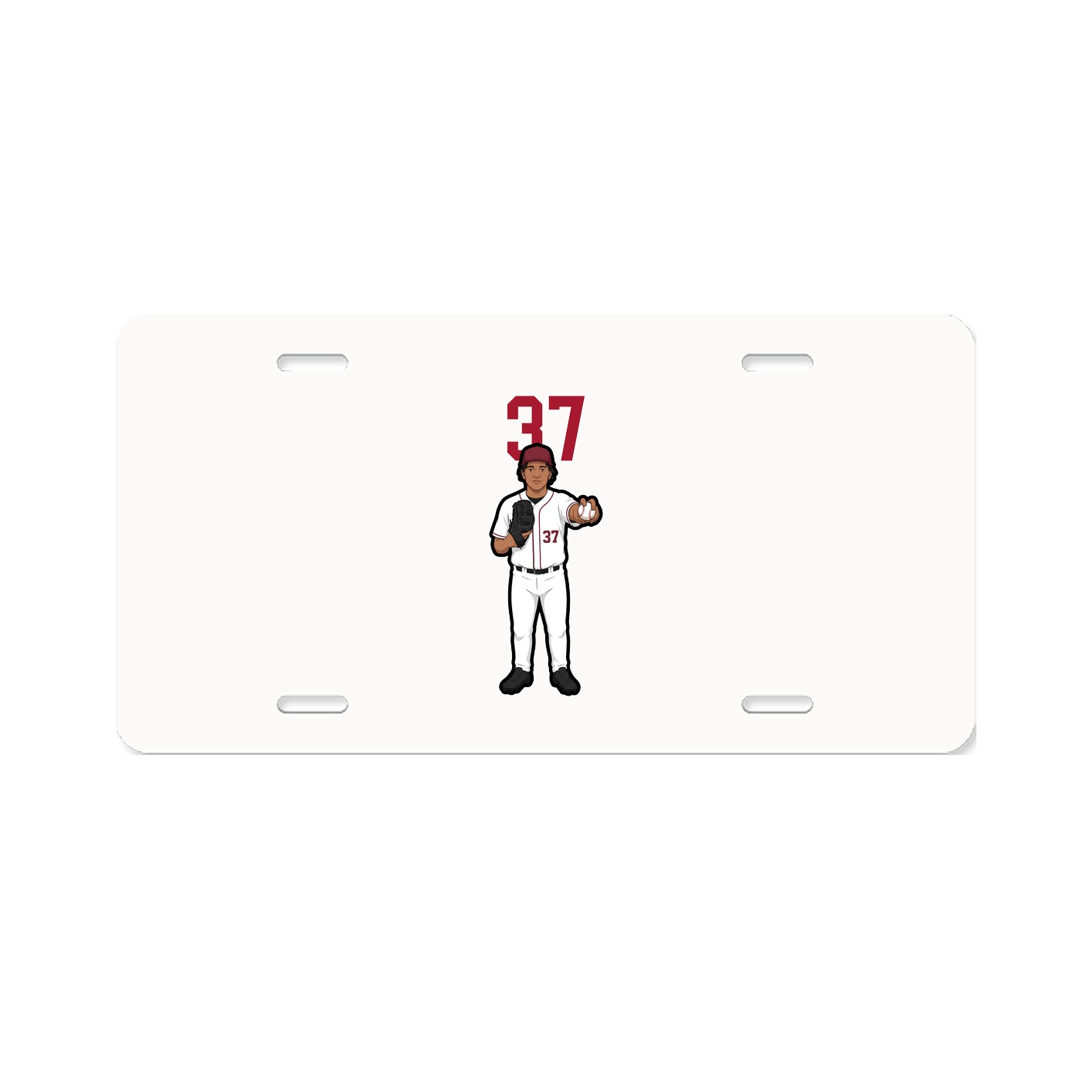License Plate — Number Top in Classic
