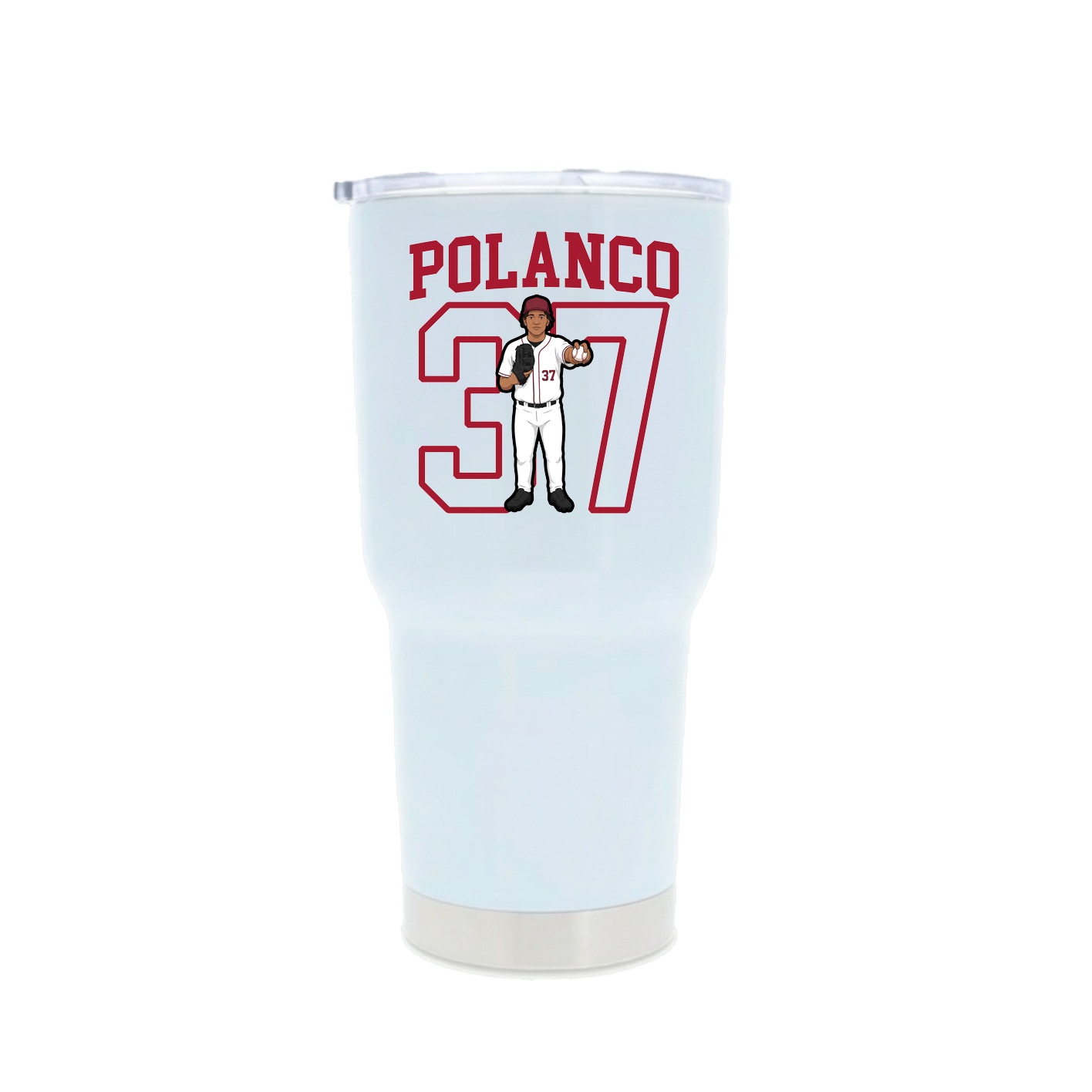30oz Stainless Steel Tumbler — Shirsey in White