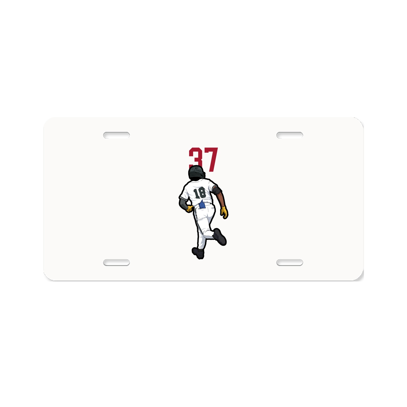 License Plate — Number Top in Classic