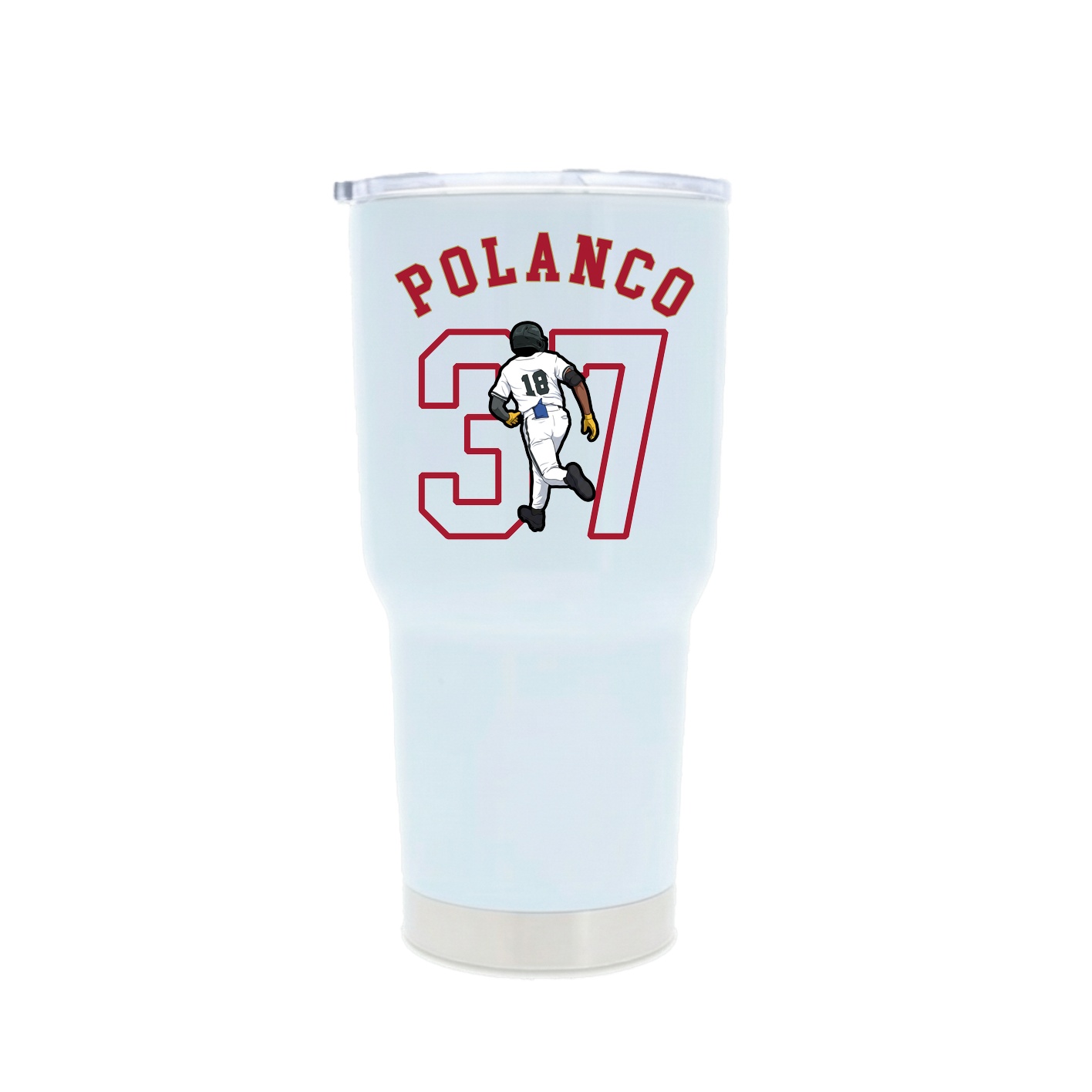 30oz Stainless Steel Tumbler — Shirsey Arch in White