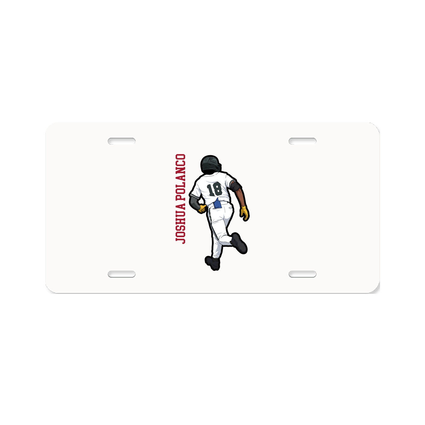License Plate — Name Vertical in Classic