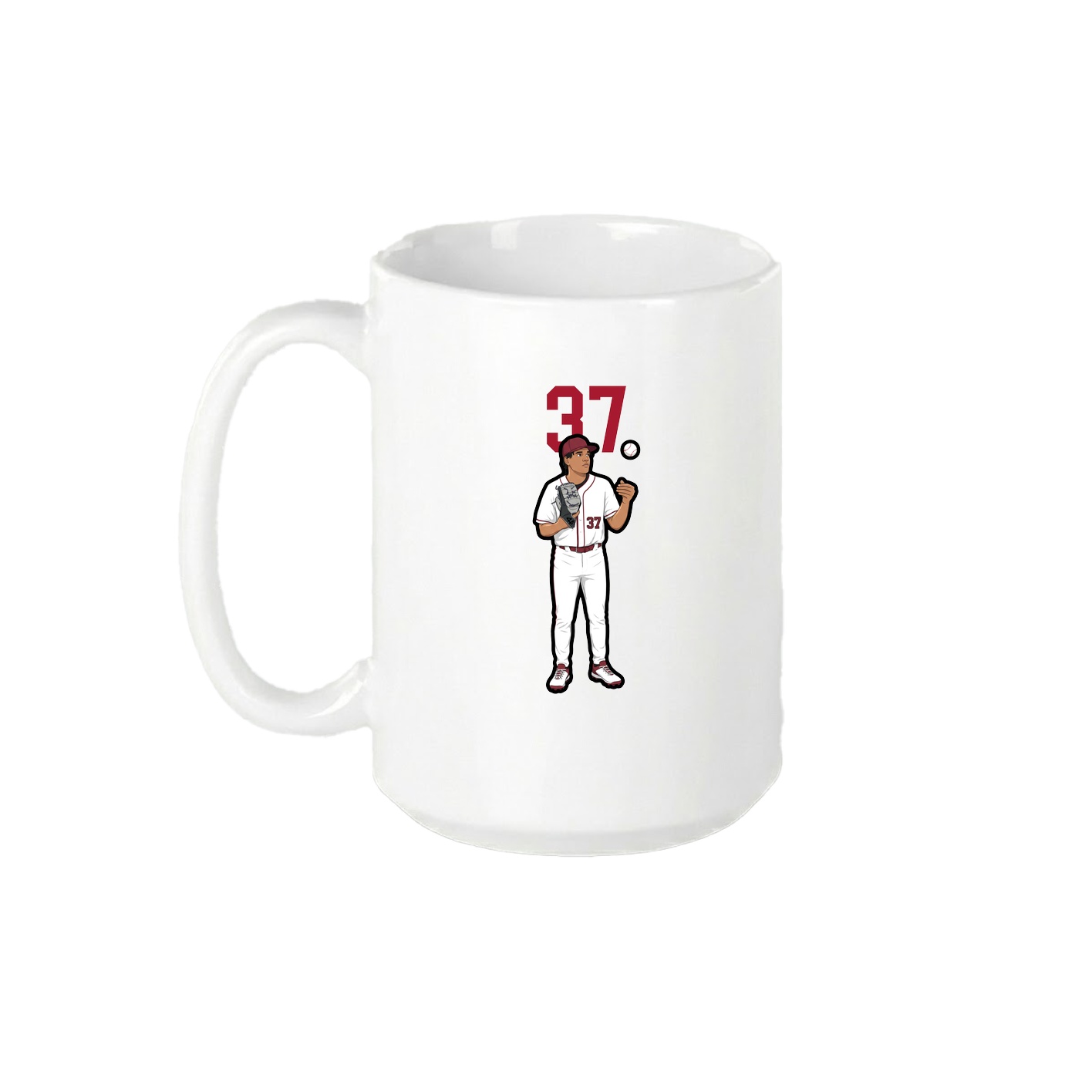 15oz Coffee Mug — Number Top in White